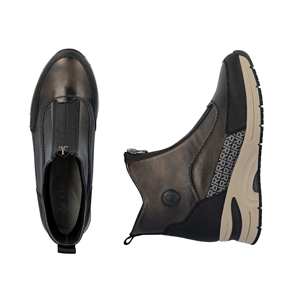 Brown Zip Boots for Women | Rieker N9381-60