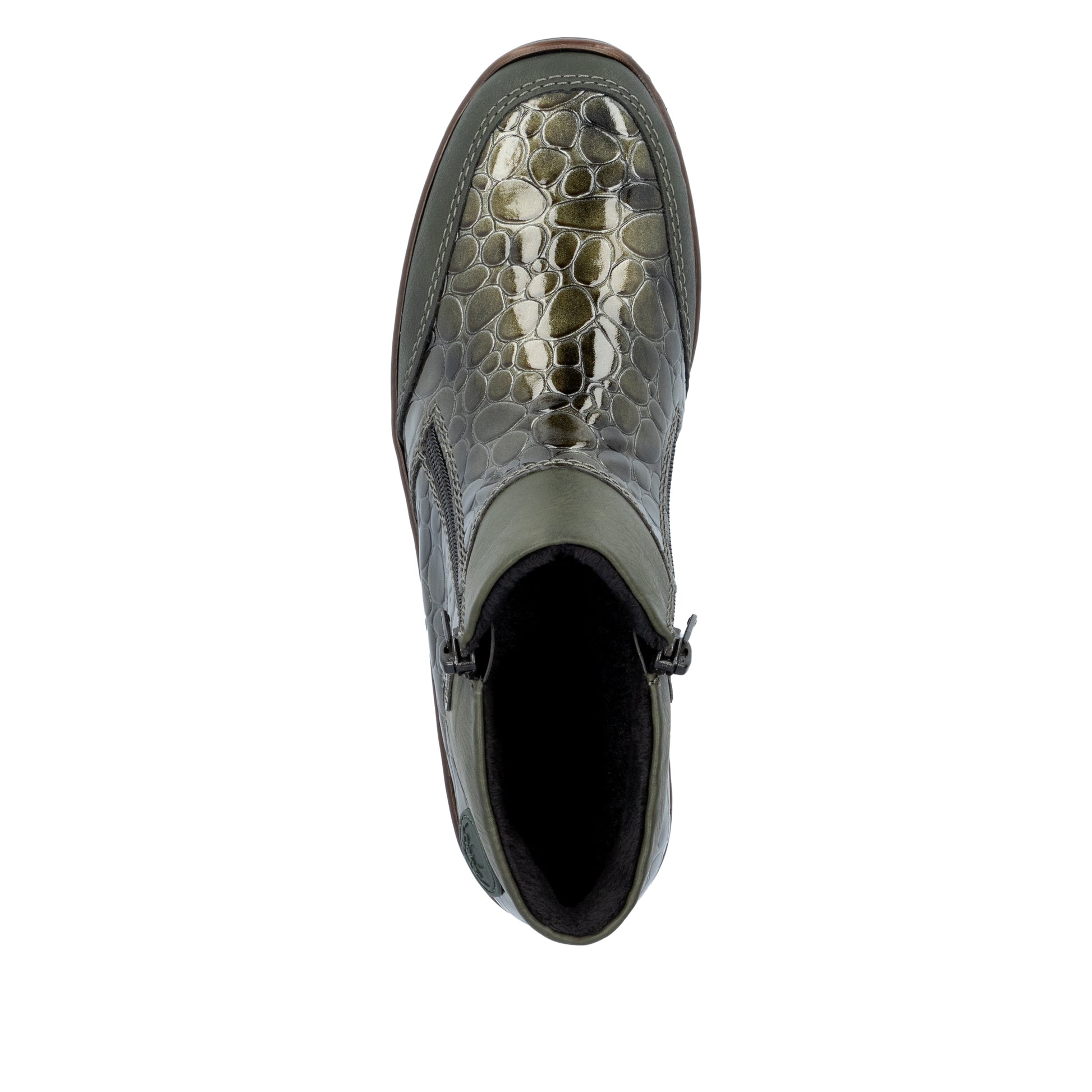 Green Zip Boots for Women | Rieker 48754-54
