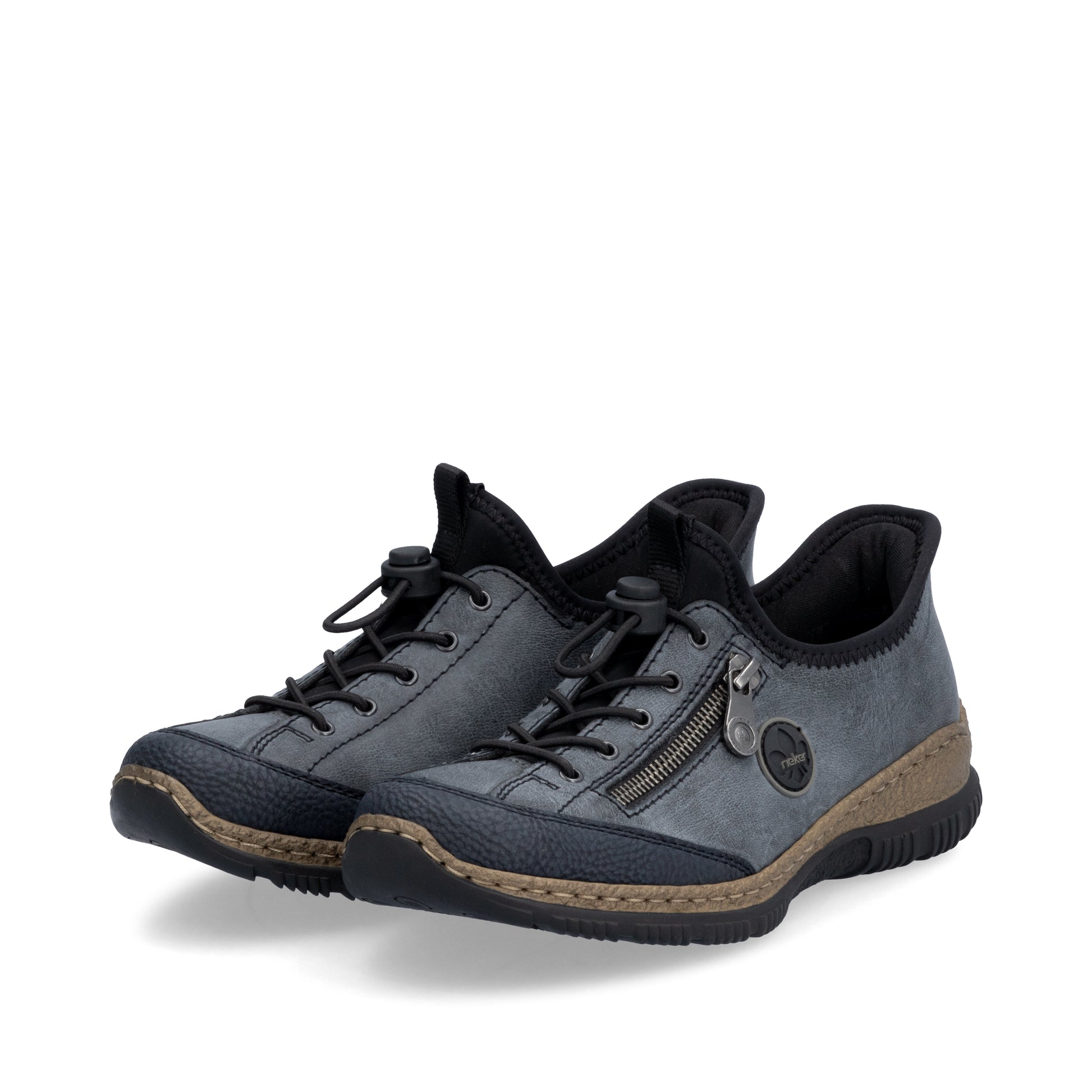 Blue Elasticated Shoes for Women | Rieker N3267-14