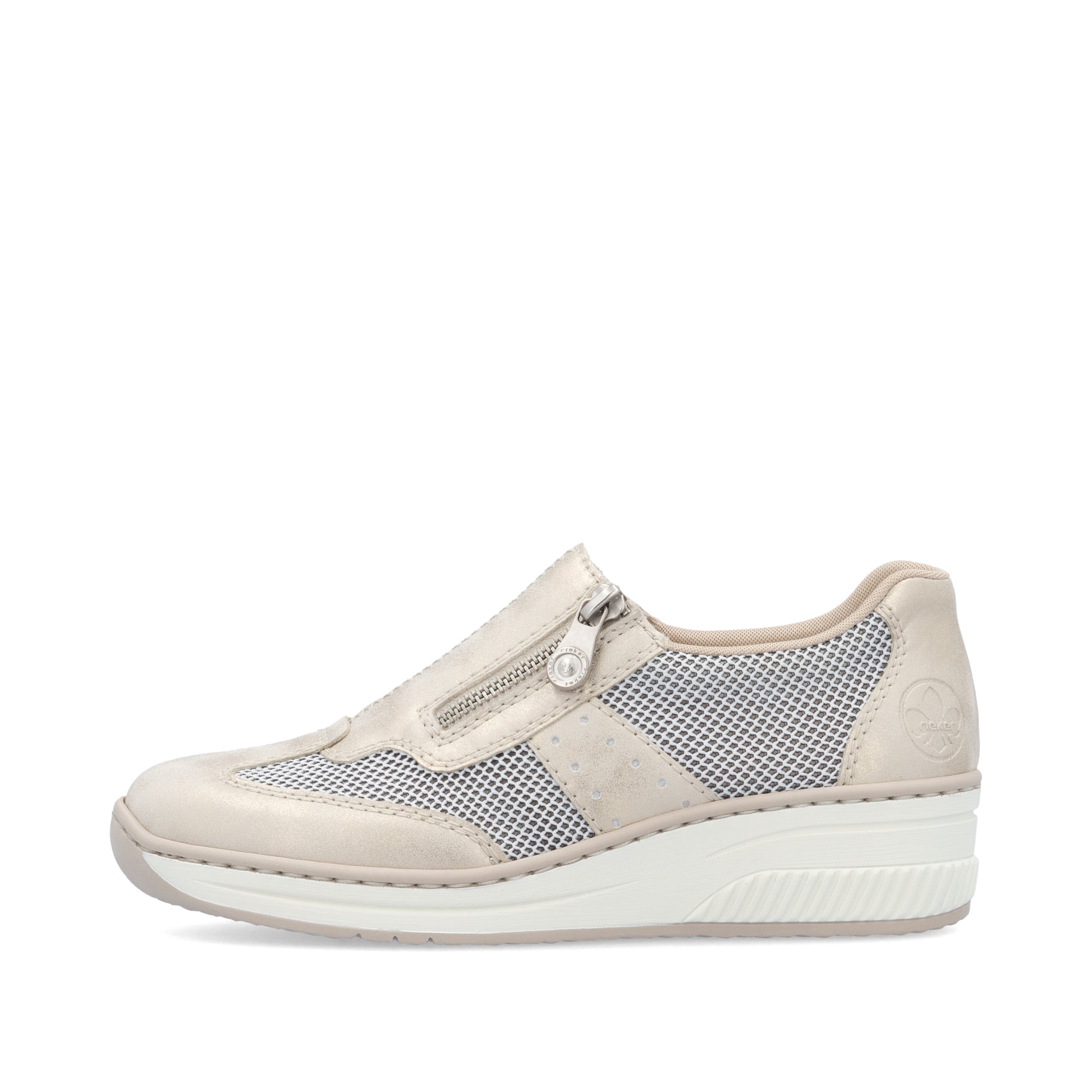 Beige Zip Shoes for Women | Rieker 48760-60