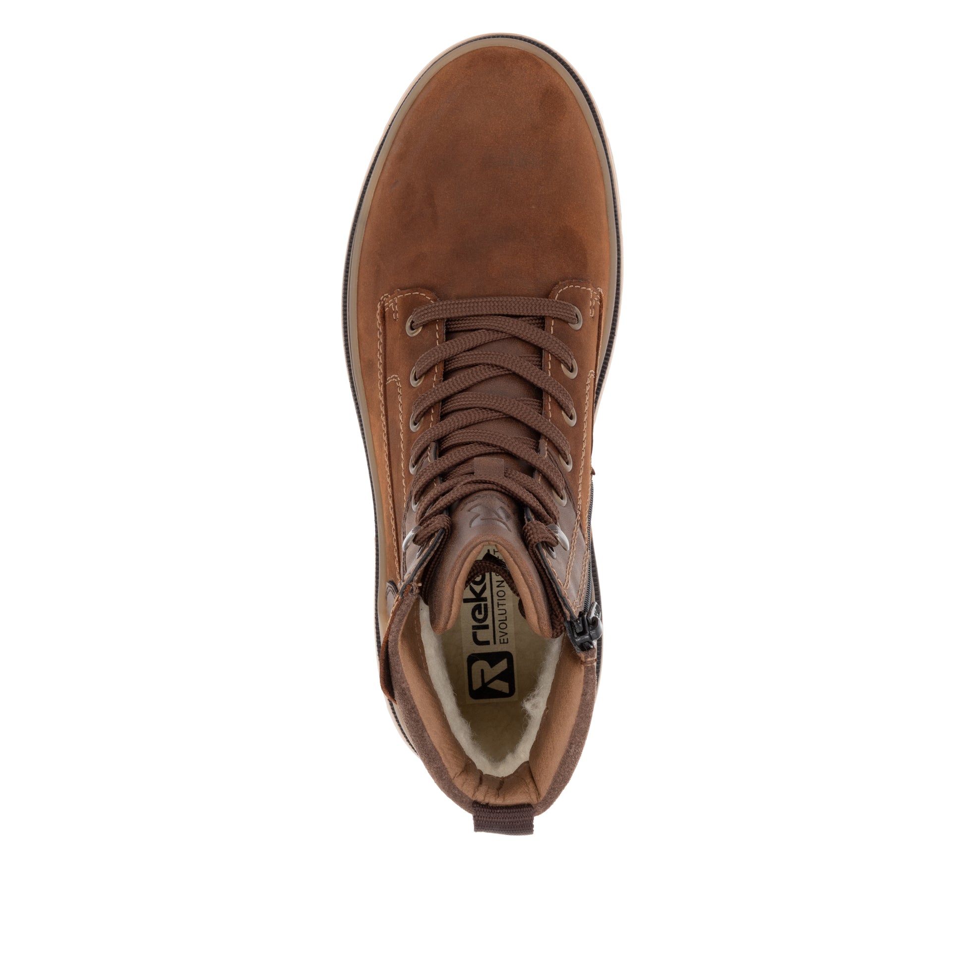 Brown Zip Boots for Men | Rieker Sport U1273-22