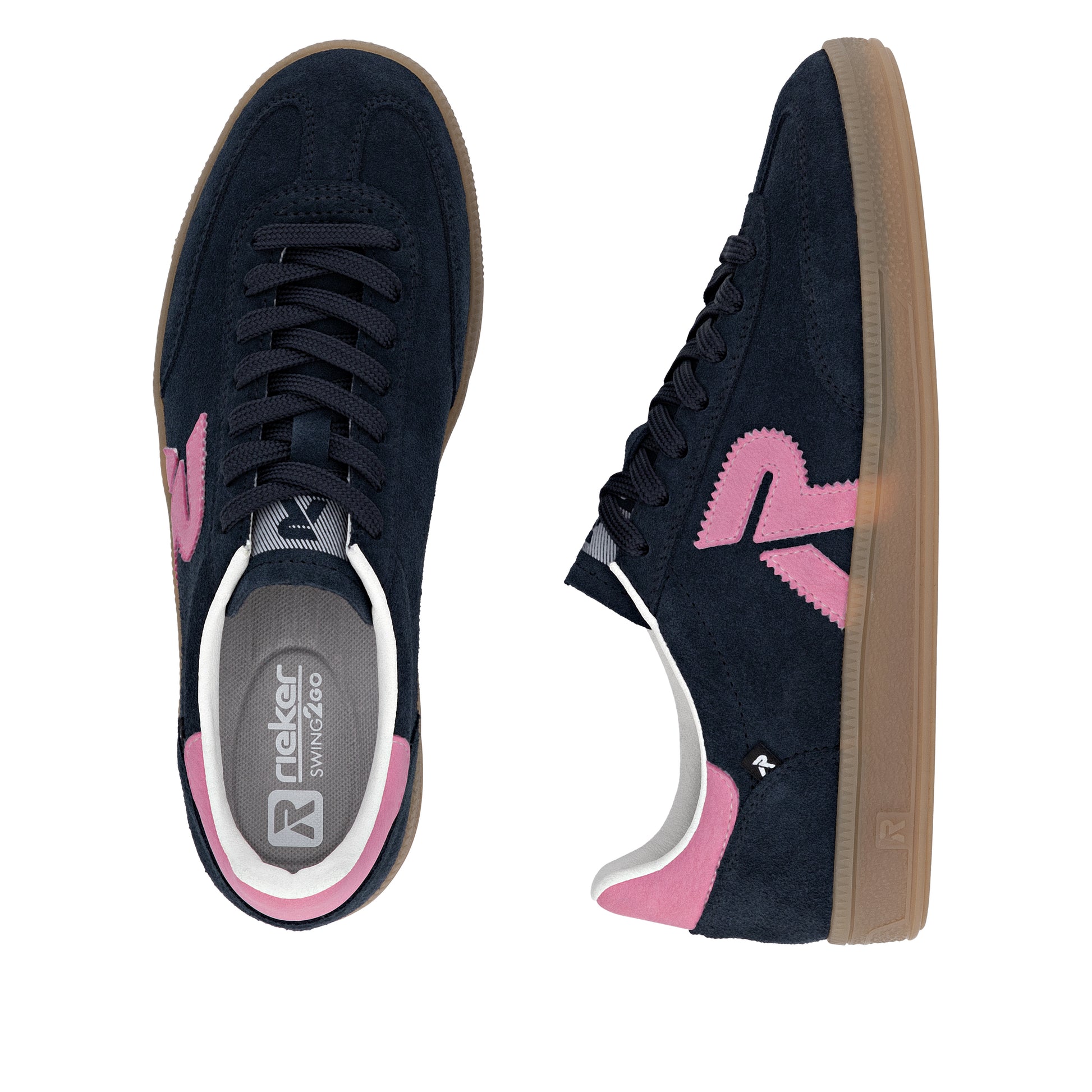 Blue Elasticated Shoes for Women | Rieker W2200-15