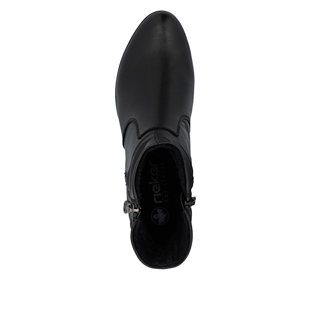 Black Zip Boots for Women | Rieker 78656-00