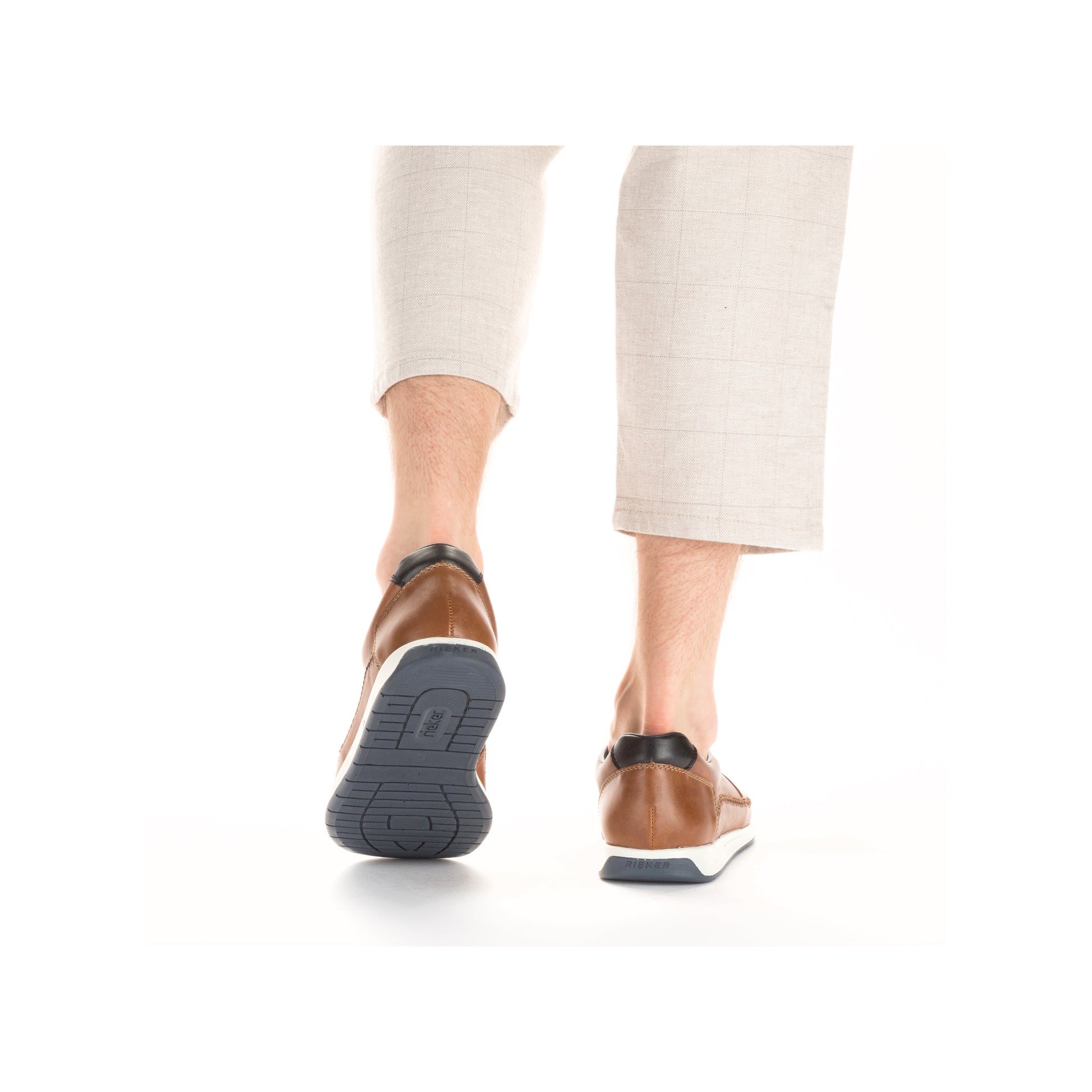 Brown Elasticated Shoes for Men | Rieker 11962-25