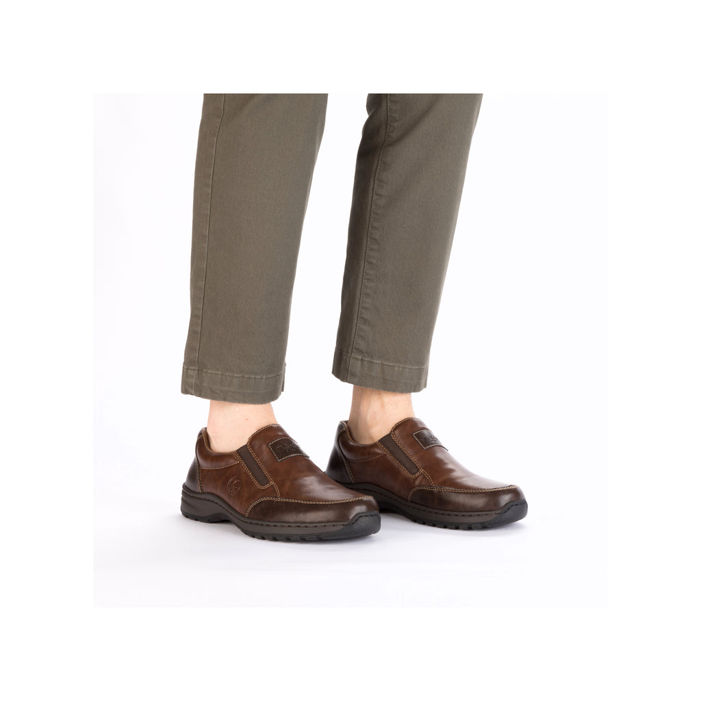 Brown Elasticated Shoes for Men | Rieker 03354-26
