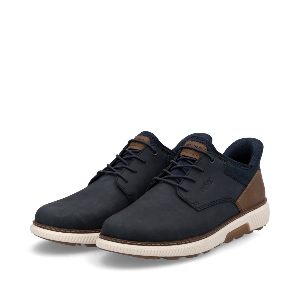Blue Elasticated Shoes for Men | Rieker B3357-14