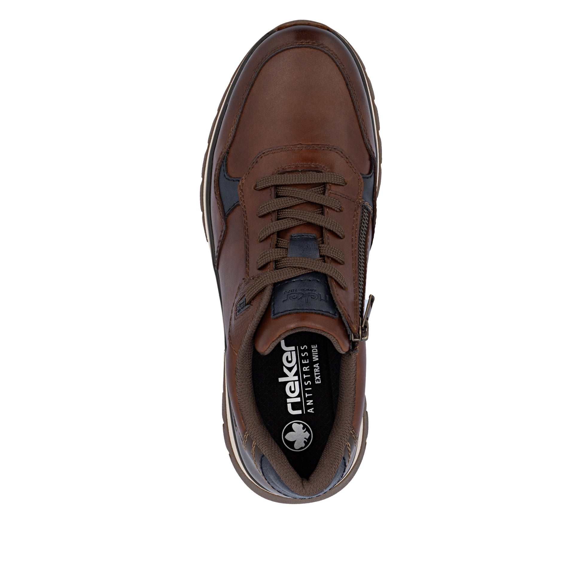 Brown Zip Shoes for Men | Rieker B9301-25