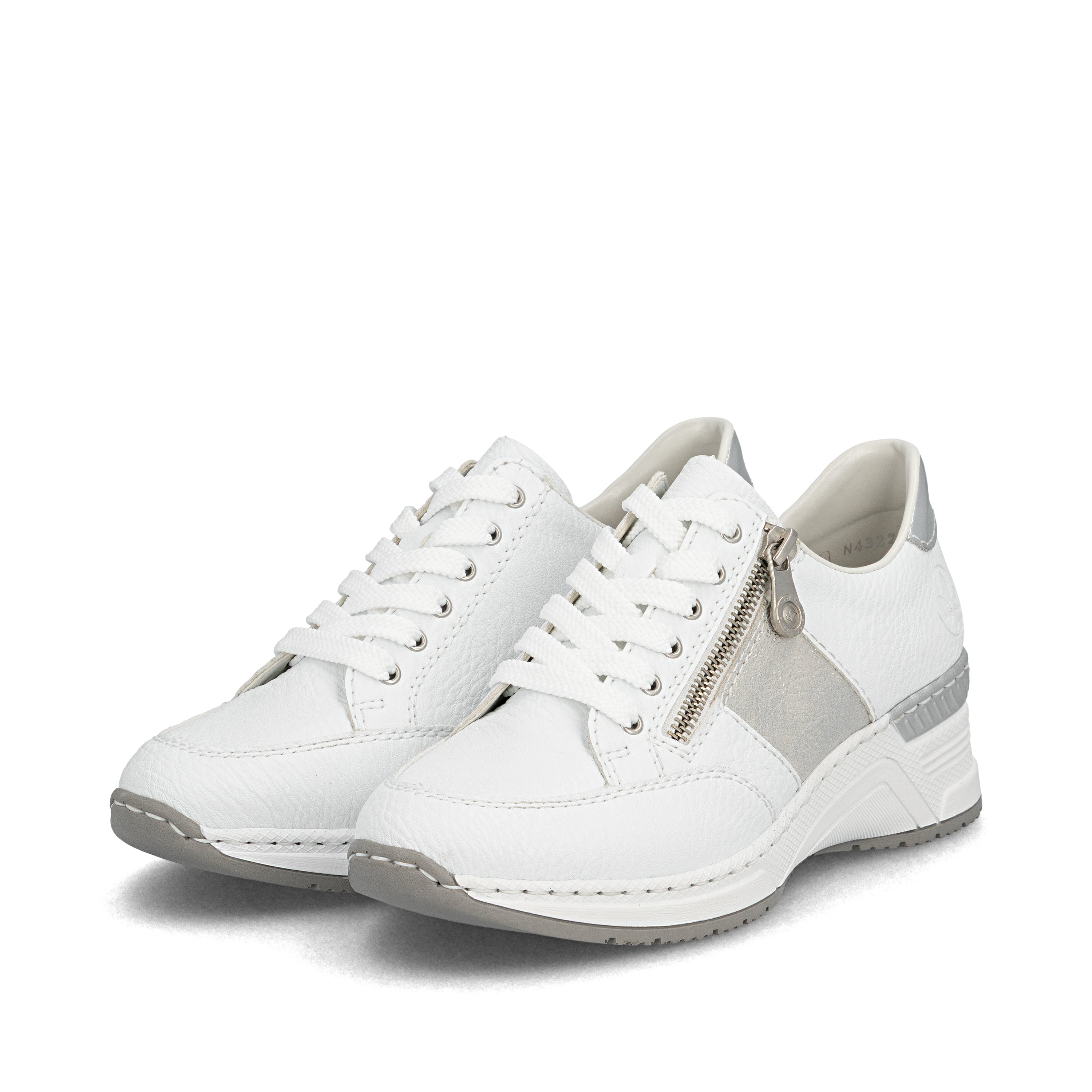 新品 AUBERGE 25ss DINO USED 42 White Zip Shoes for Women | Rieker N4322-80