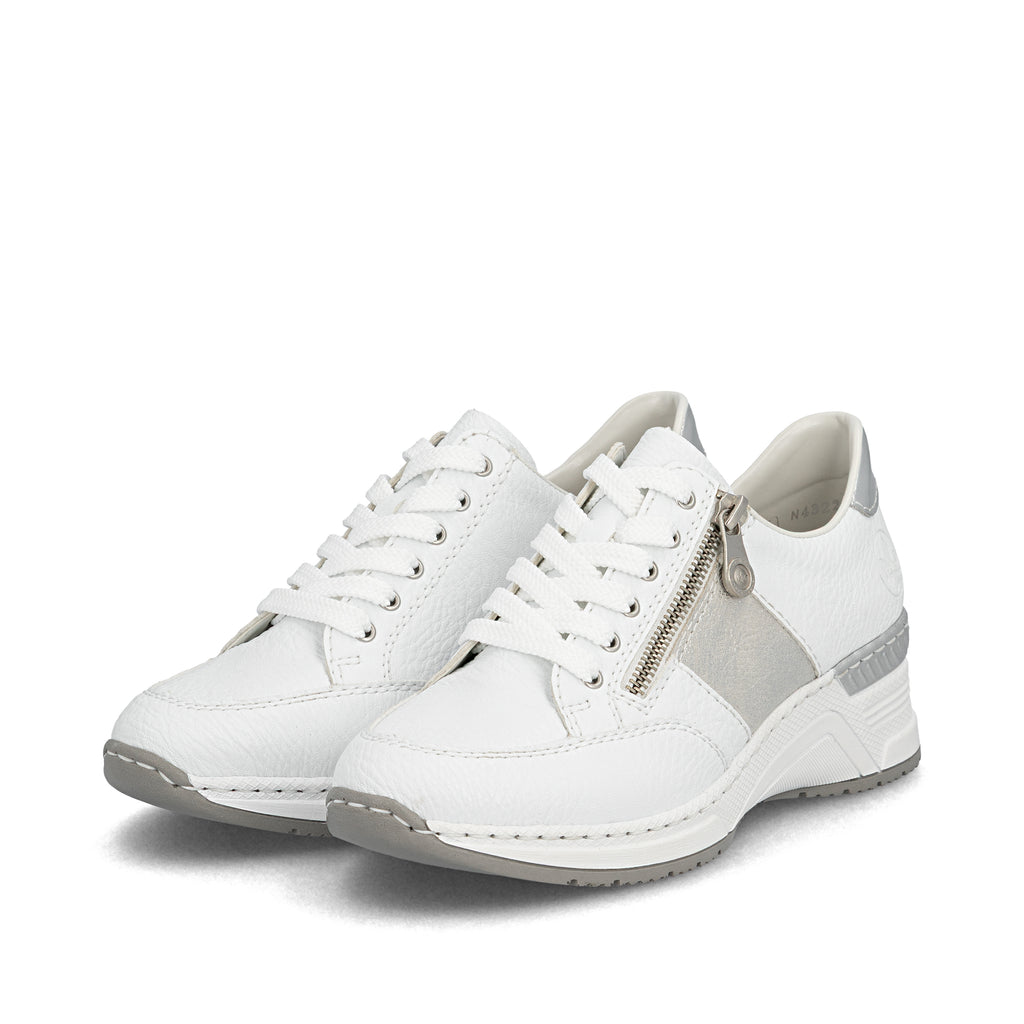 White Zip Shoes for Women | Rieker N4322-80