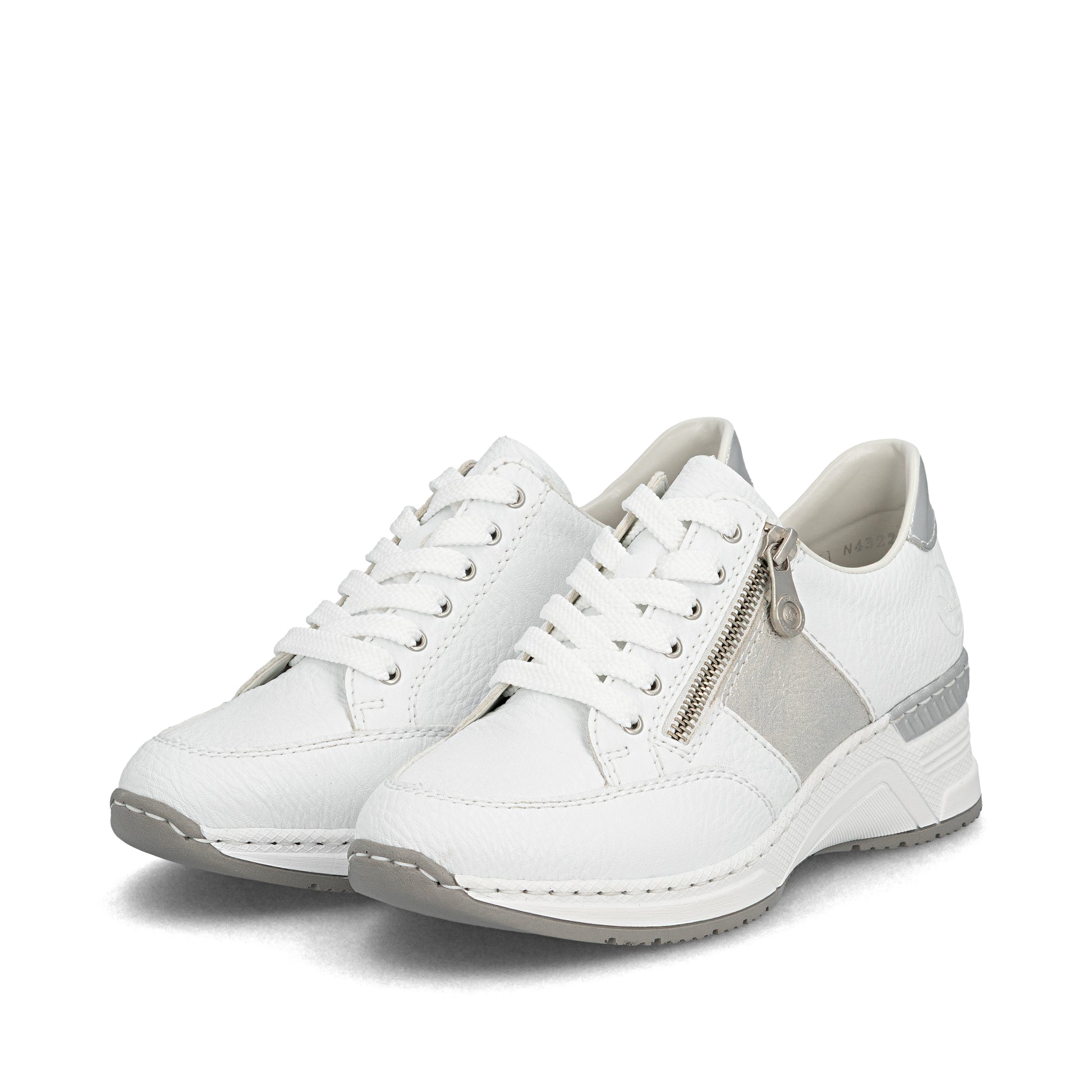 White Zip Shoes for Women | Rieker N4322-80