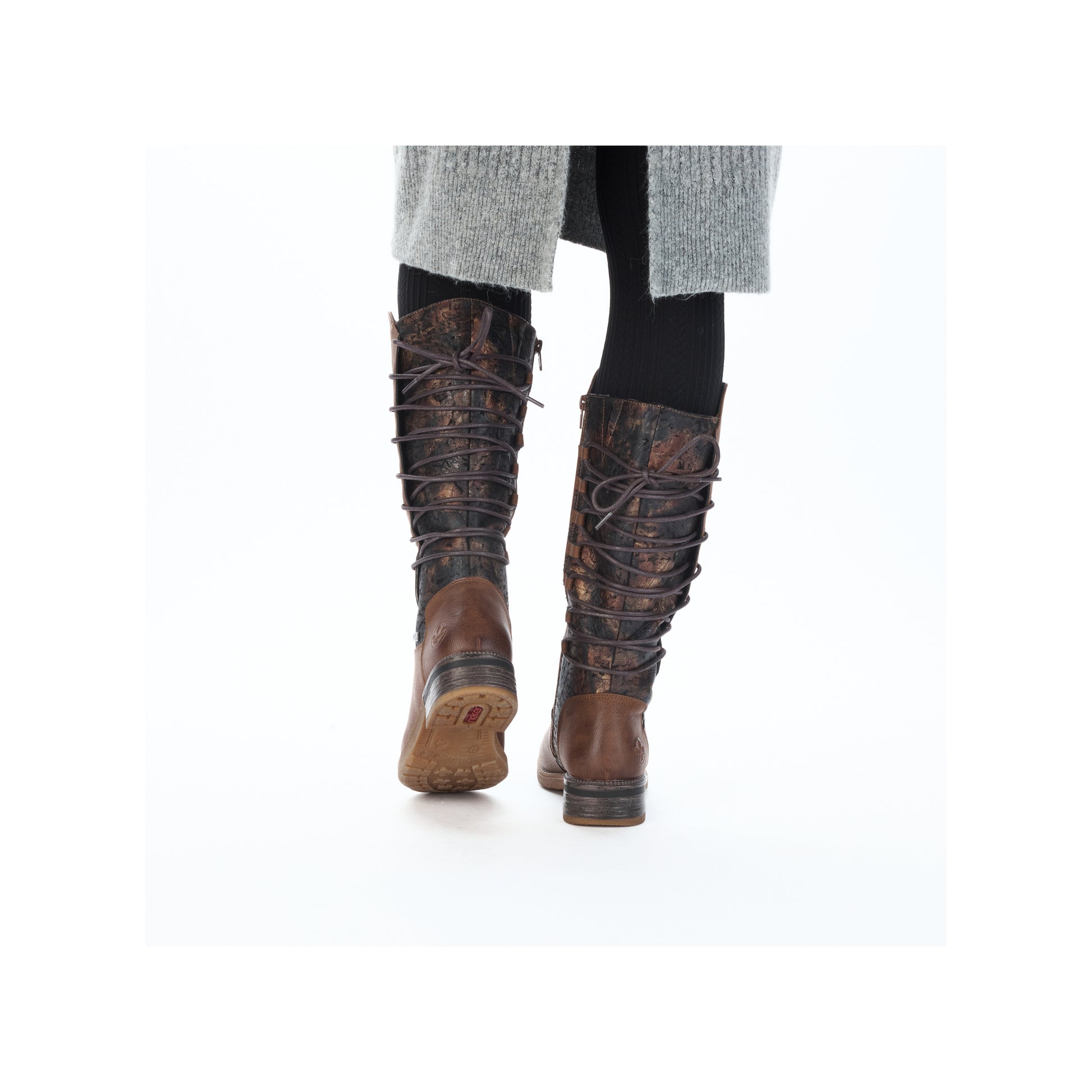 Brown Zip Boots for Women | Rieker 94693-24