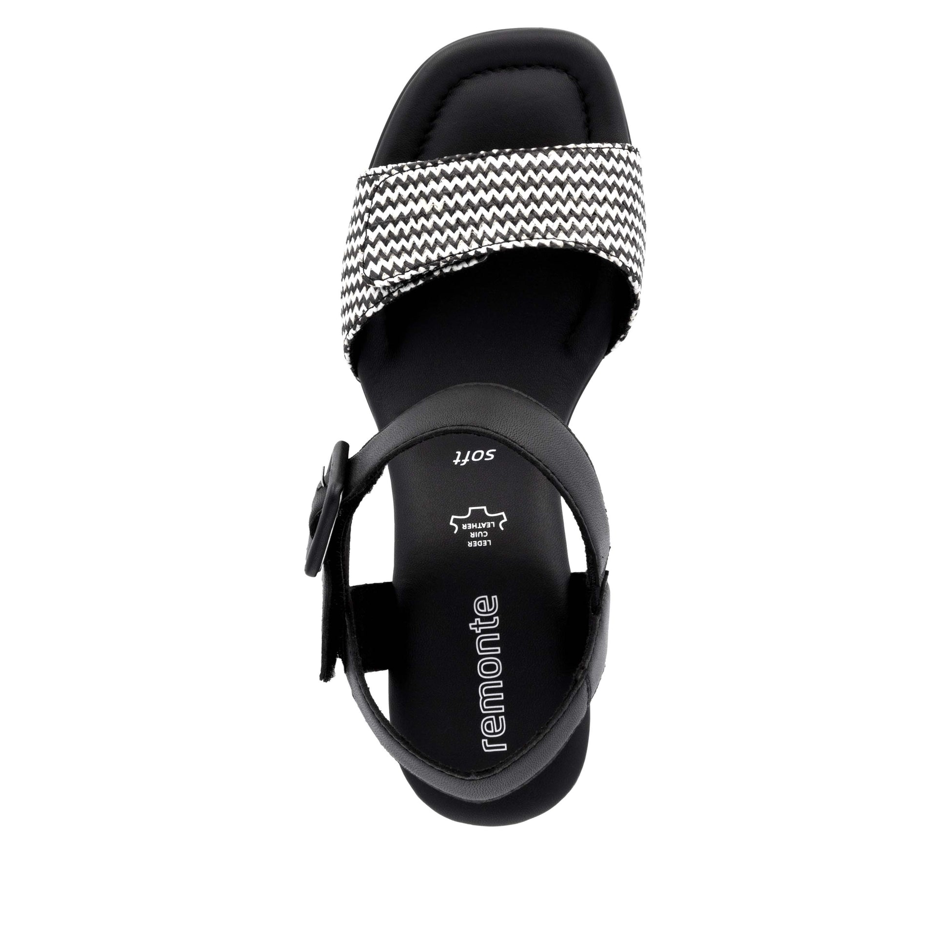 Black Hook & Loop Sandals for Women | Remonte D1K51-03