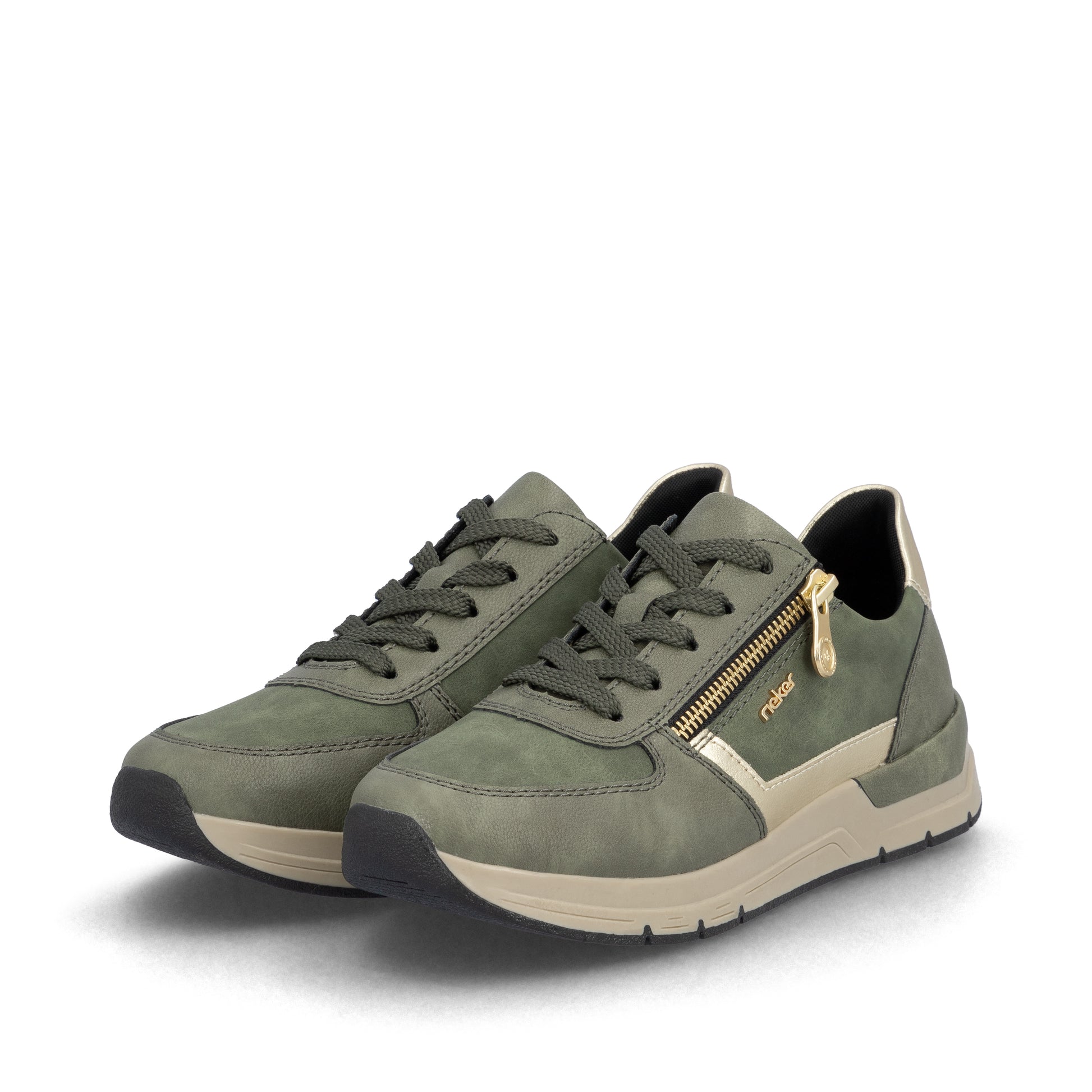 Green Zip Shoes for Women | Rieker 58902-54