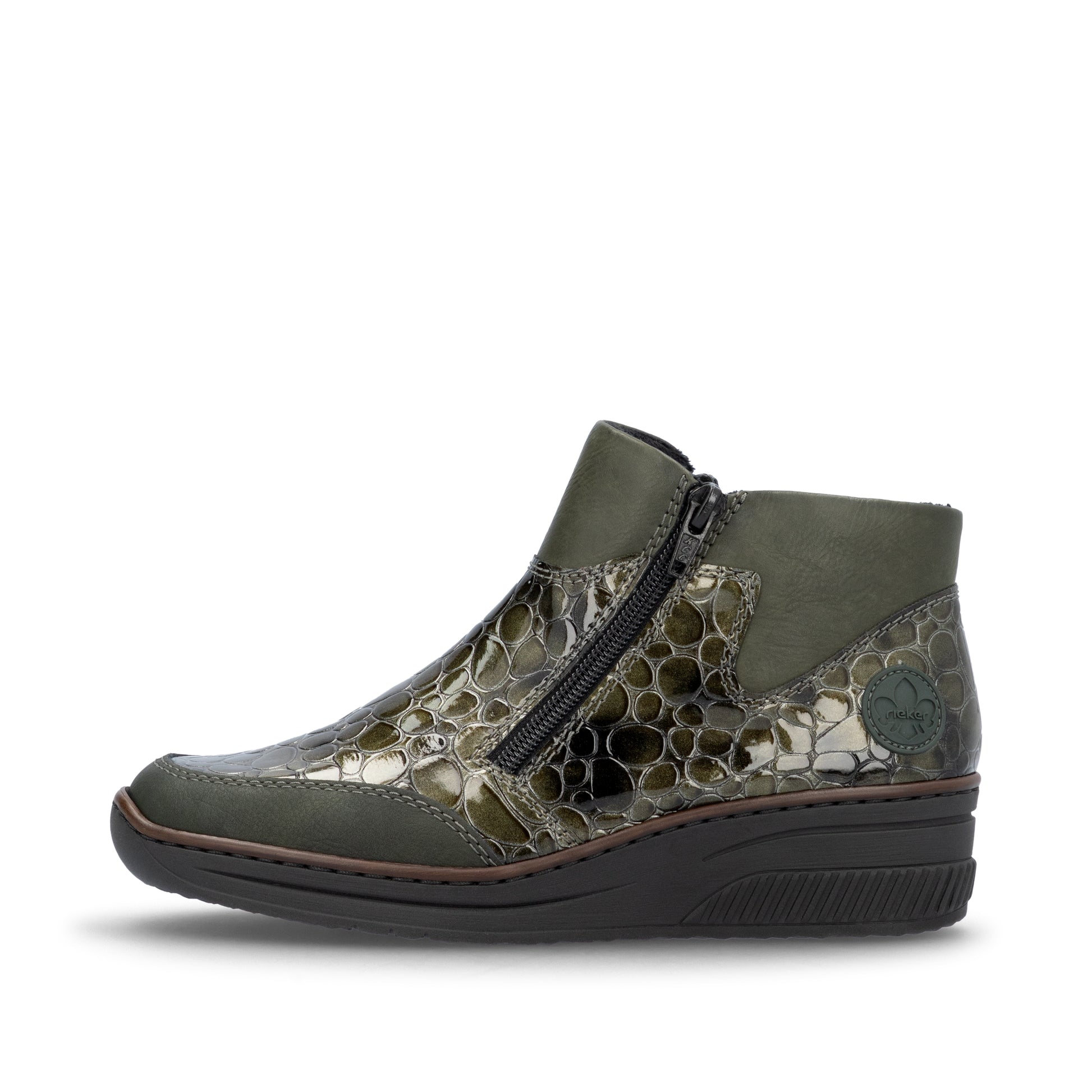 Green Zip Boots for Women | Rieker 48754-54