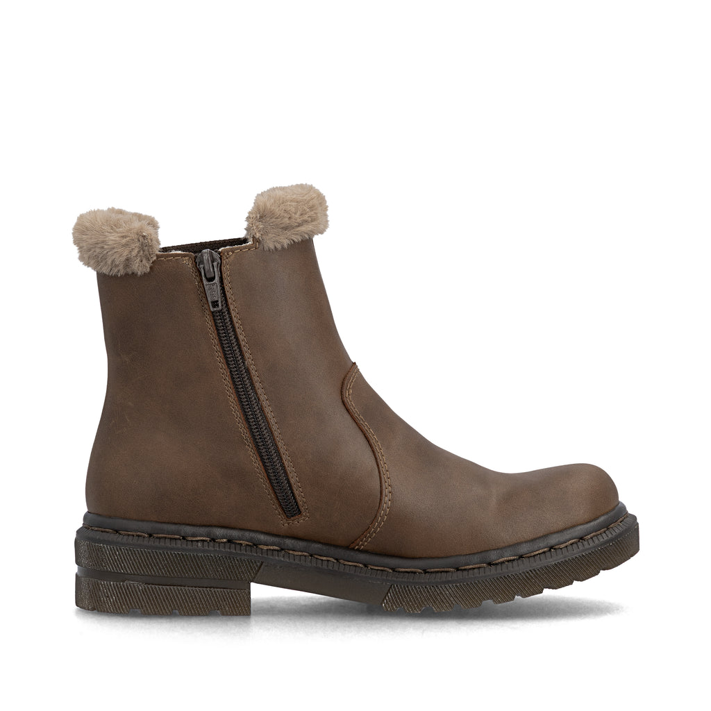Brown Zip Boots for Women | Rieker 78250-22