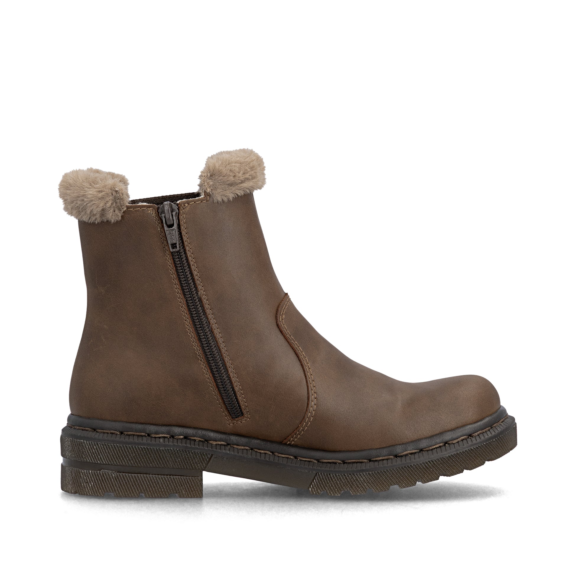Brown Zip Boots for Women | Rieker 78250-22