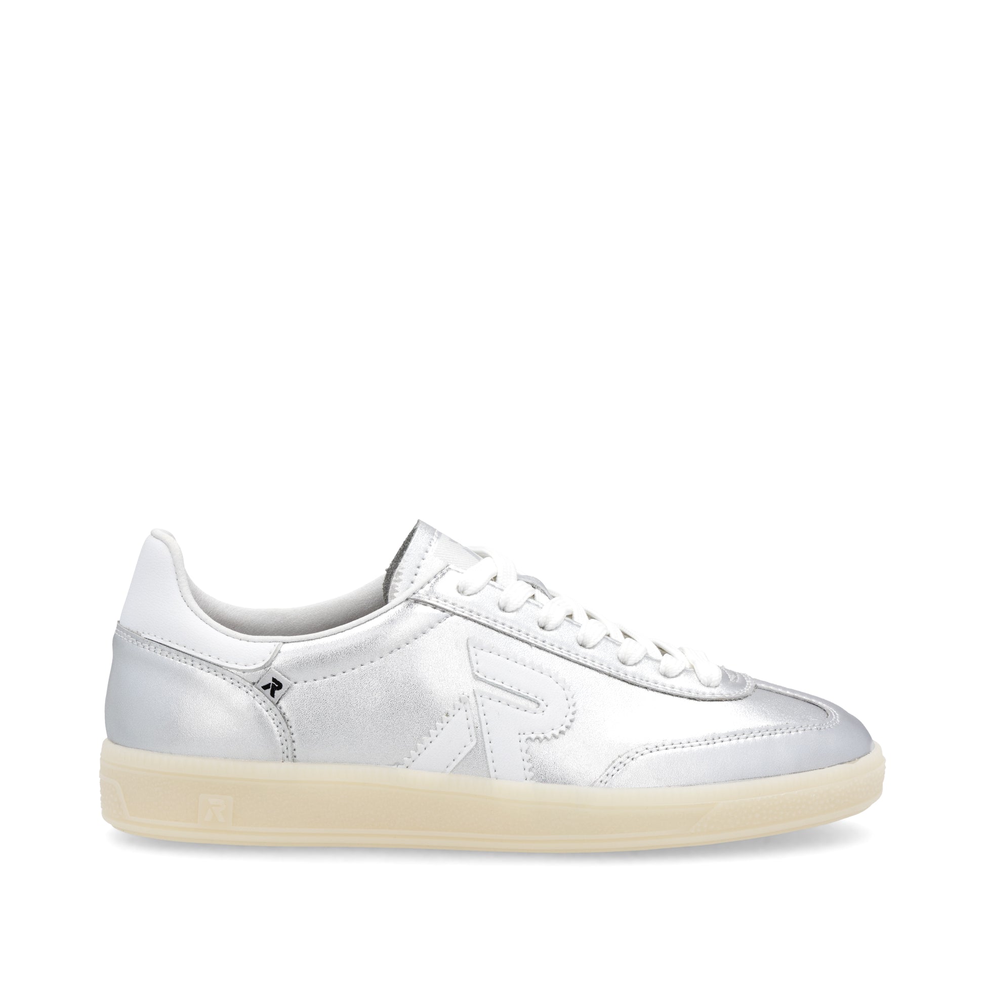 Silver/Platinum Elasticated Shoes for Women | Rieker W2200-90