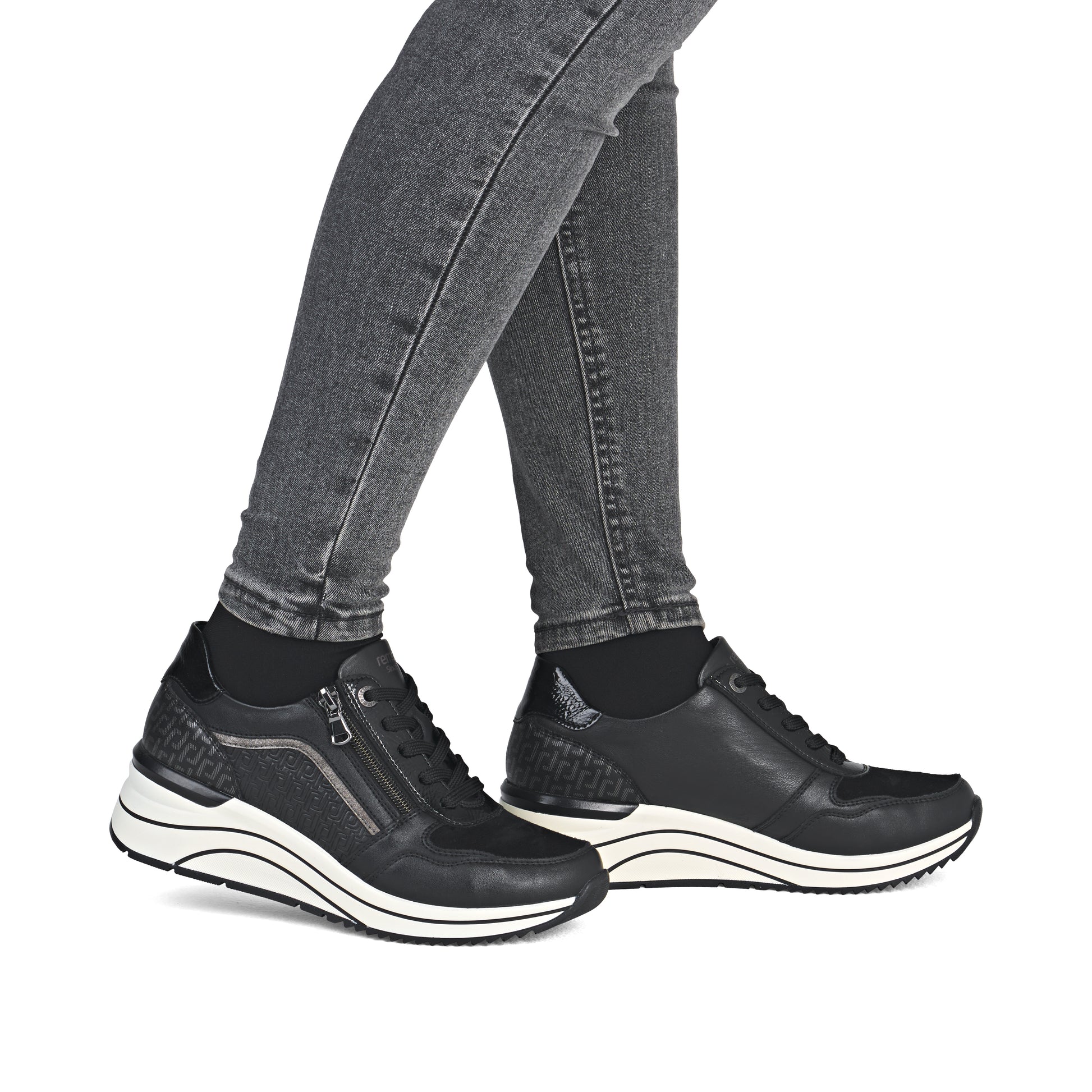 Black Zip Shoes for Women | Remonte D0T16-03