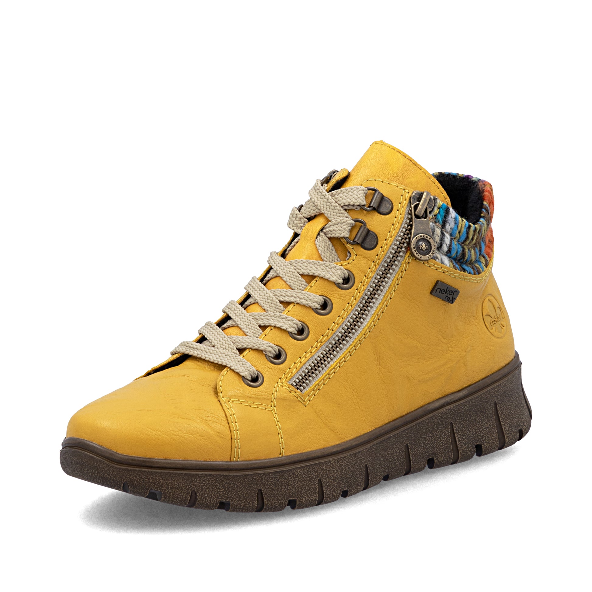 Yellow Zip Boots for Women | Rieker N1305-68