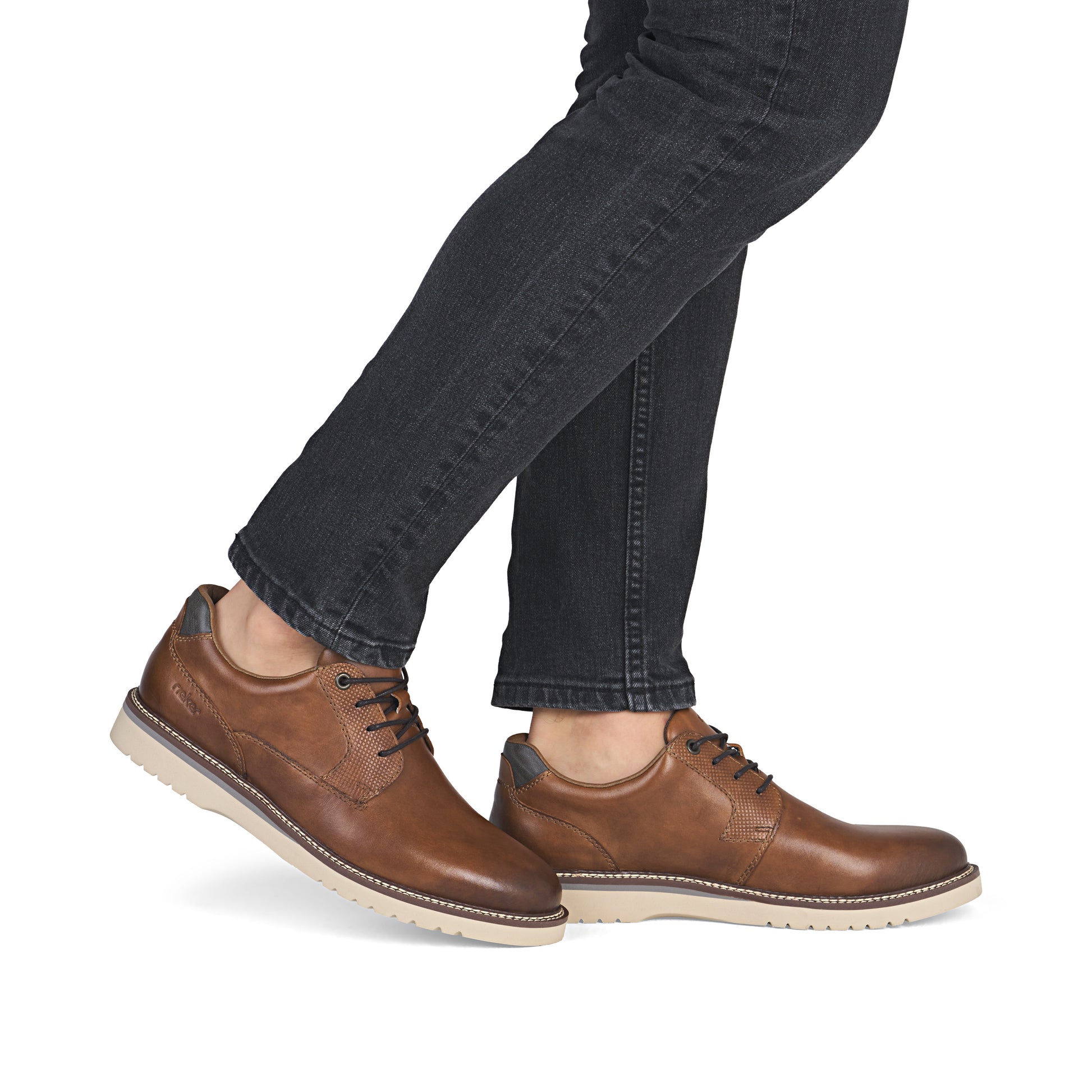Brown Elasticated Shoes for Men | Rieker 04503-24