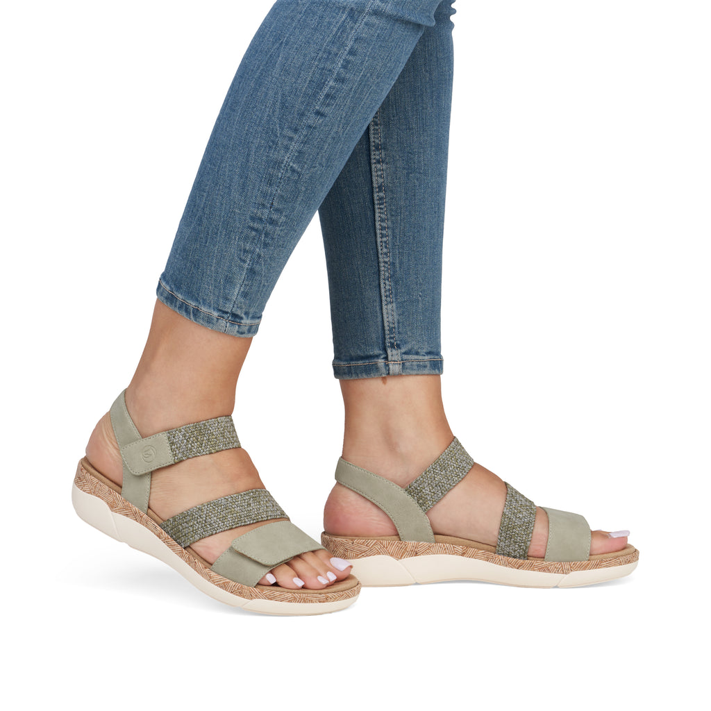 Green Hook & Loop Sandals for Women | Remonte R6861-52