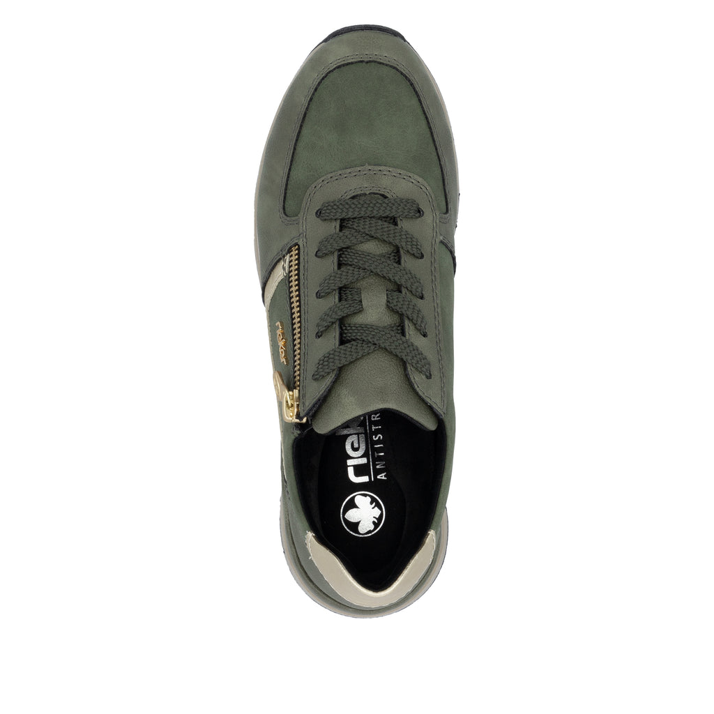 Green Zip Shoes for Women | Rieker 58902-54