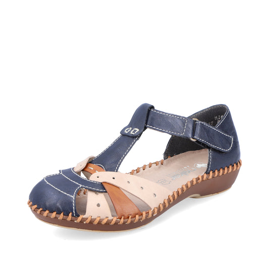 Rieker Women's Mary Jane Shoe - Blue | M1655-14