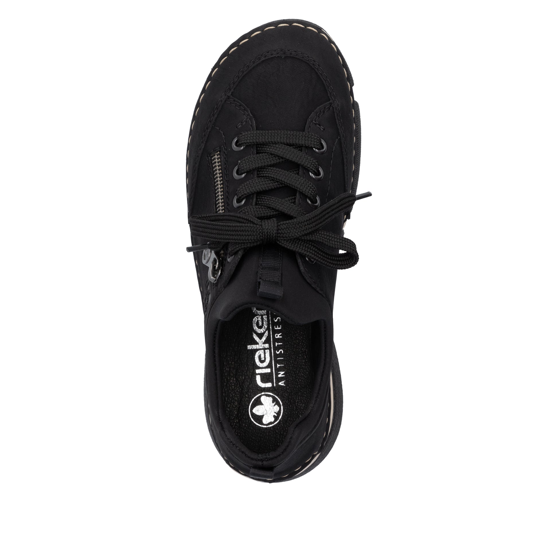 Black Elasticated Shoes for Women | Rieker 45973-00