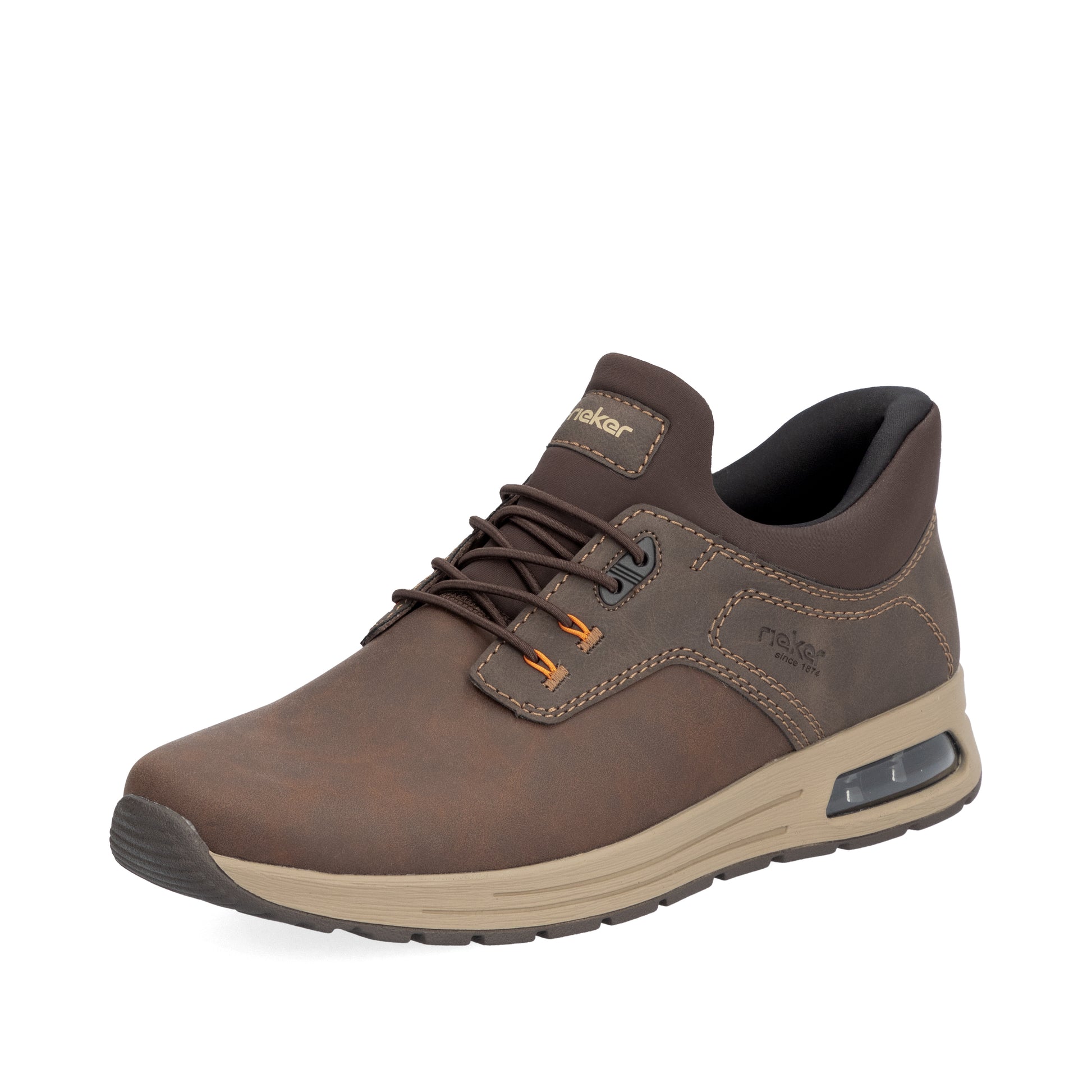 Brown Elasticated Shoes for Men | Rieker B1051-25