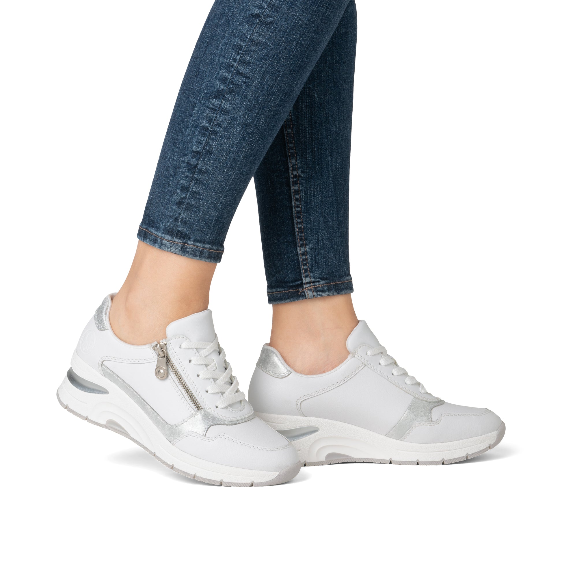 White Zip Shoes for Women | Rieker N9301-80