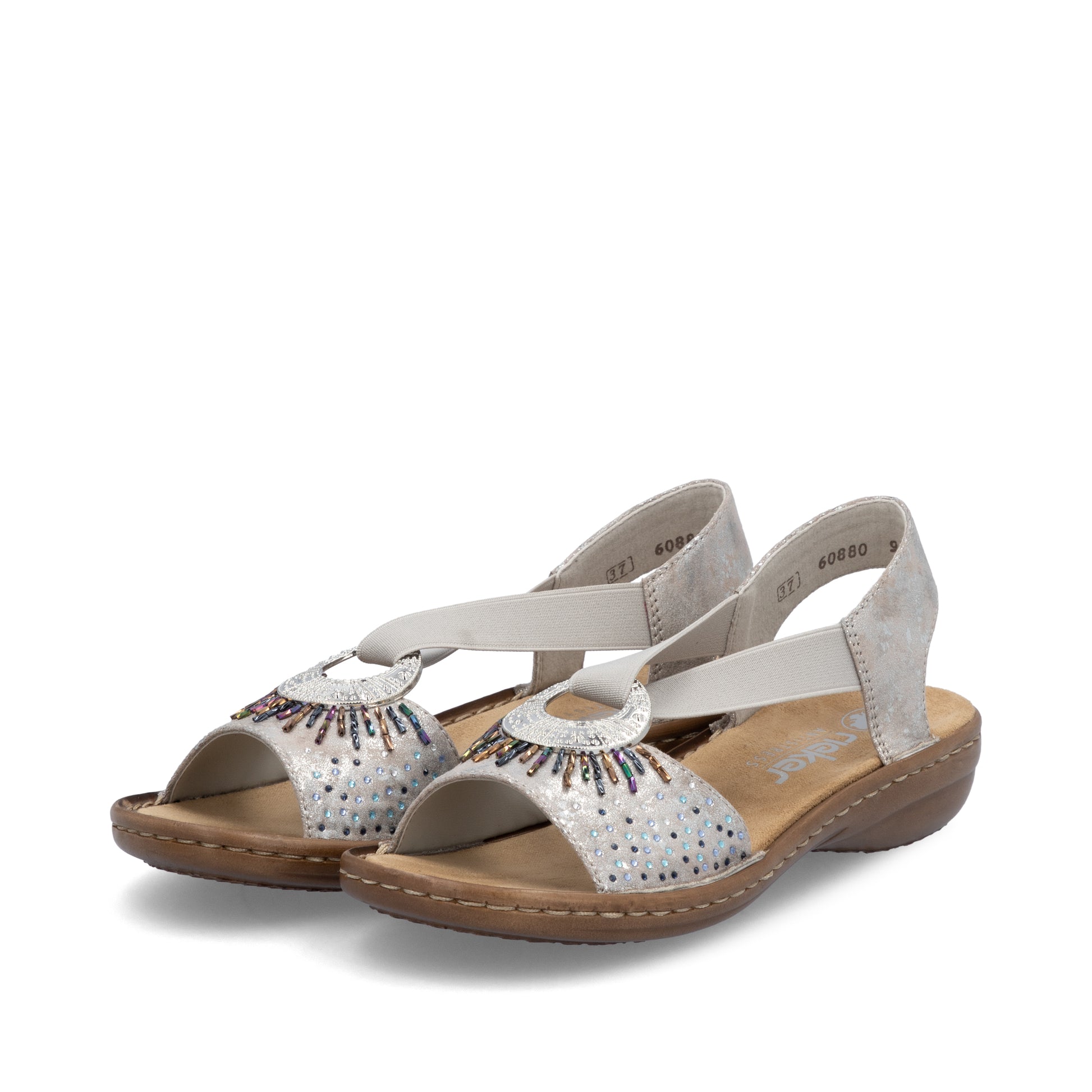 Metallic Elasticated Sandals for Women | Rieker 60880-90