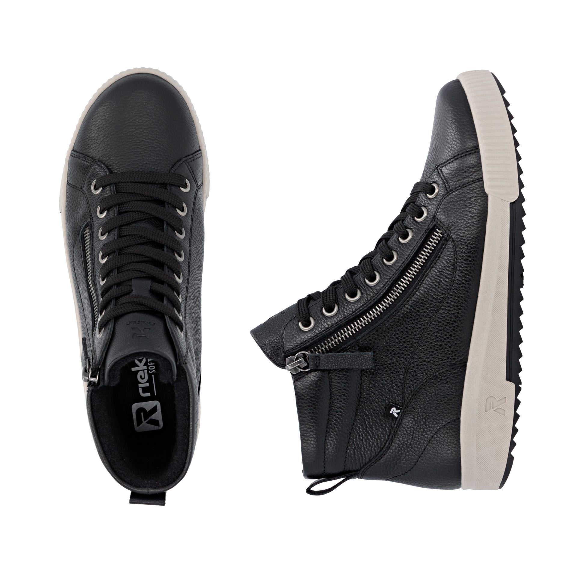 Black Zip Boots for Women | Rieker Sport W0164-00