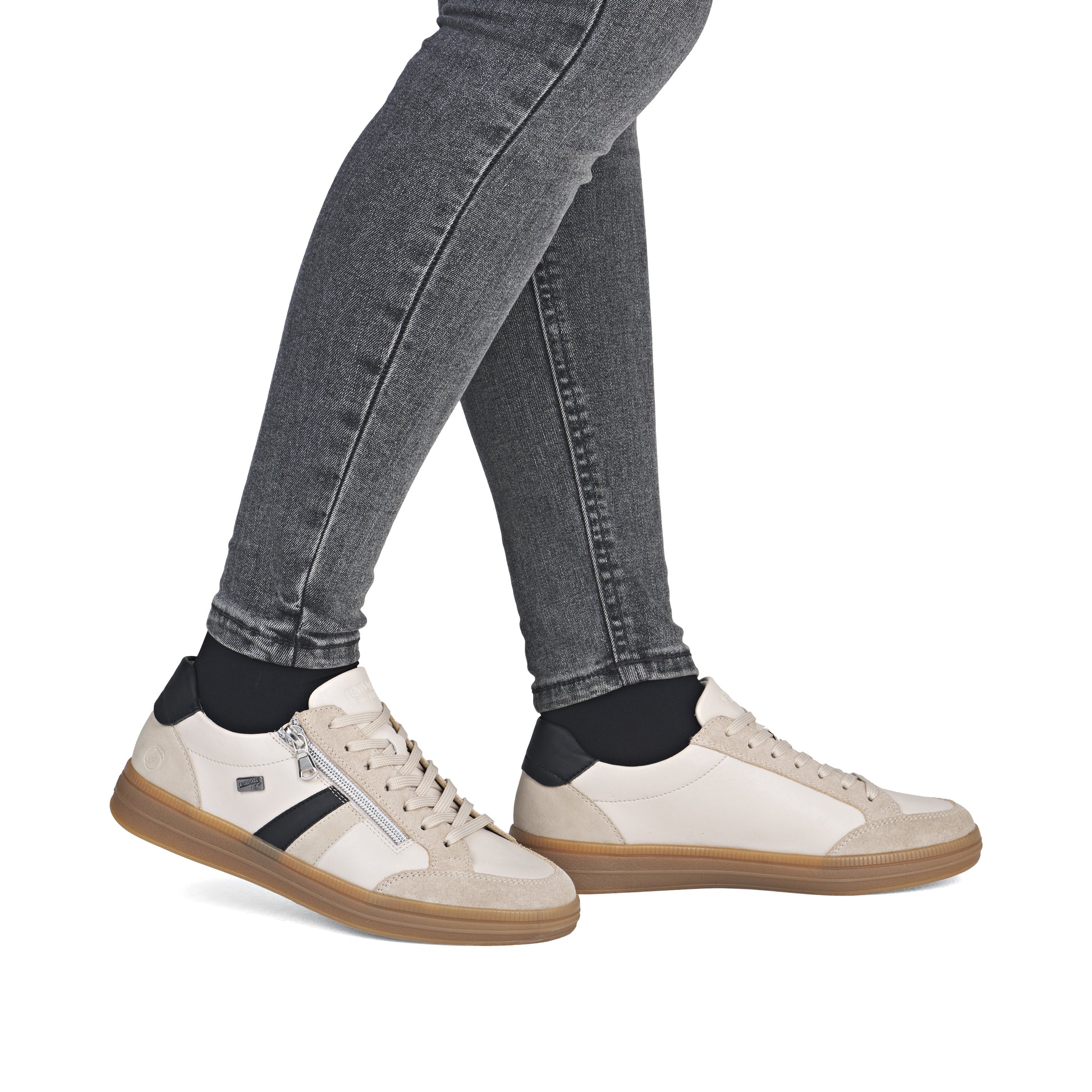 Beige Zip Shoes for Women | Remonte D2C04-62