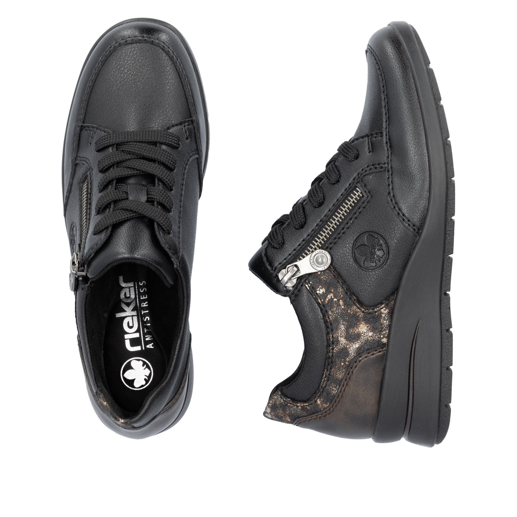 Black Zip Shoes for Women | Rieker L4801-00