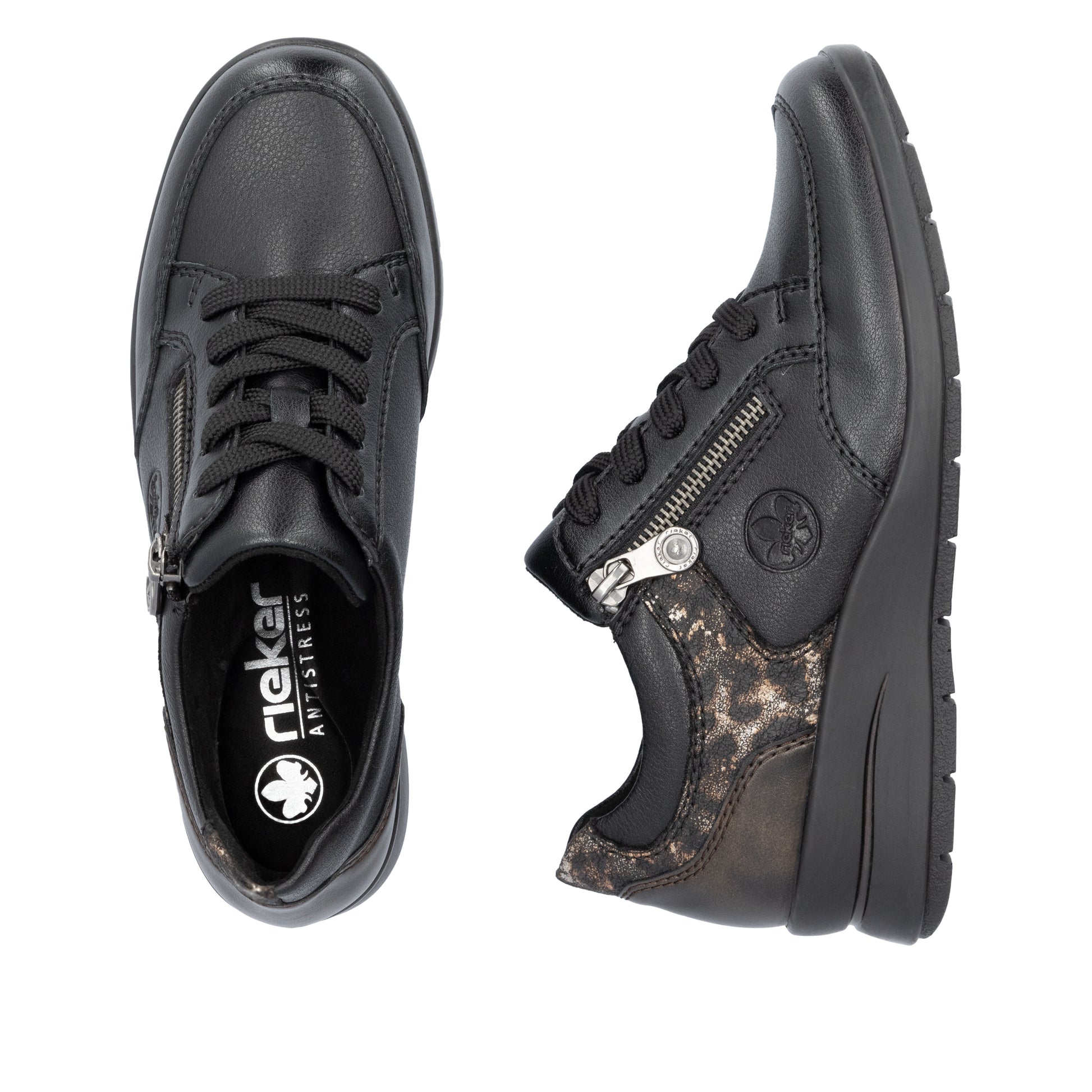 Black Zip Shoes for Women | Rieker L4801-00