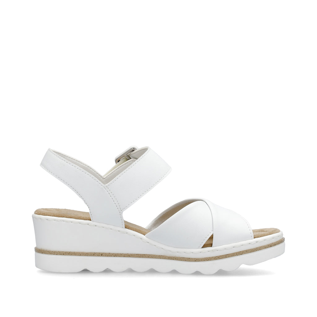White Hook & Loop Sandals for Women | Rieker 67463-80