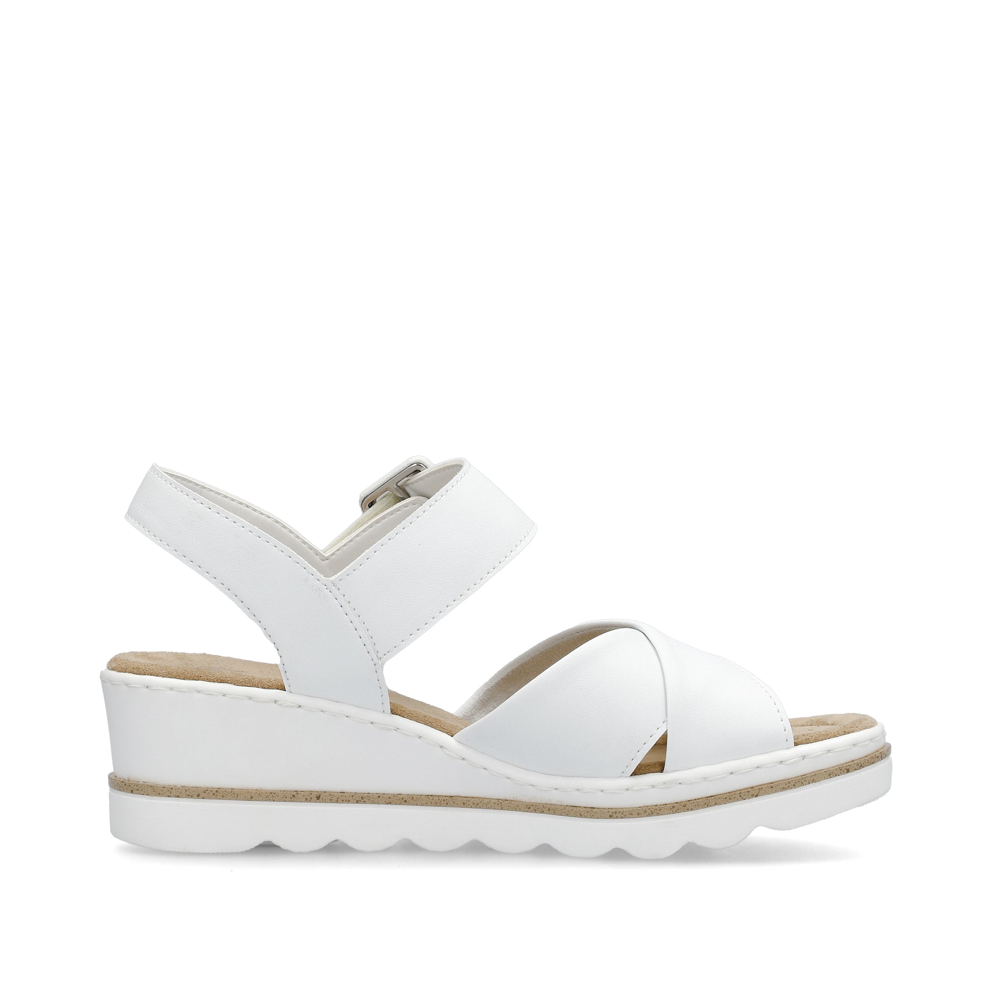 White Hook & Loop Sandals for Women | Rieker 67463-80