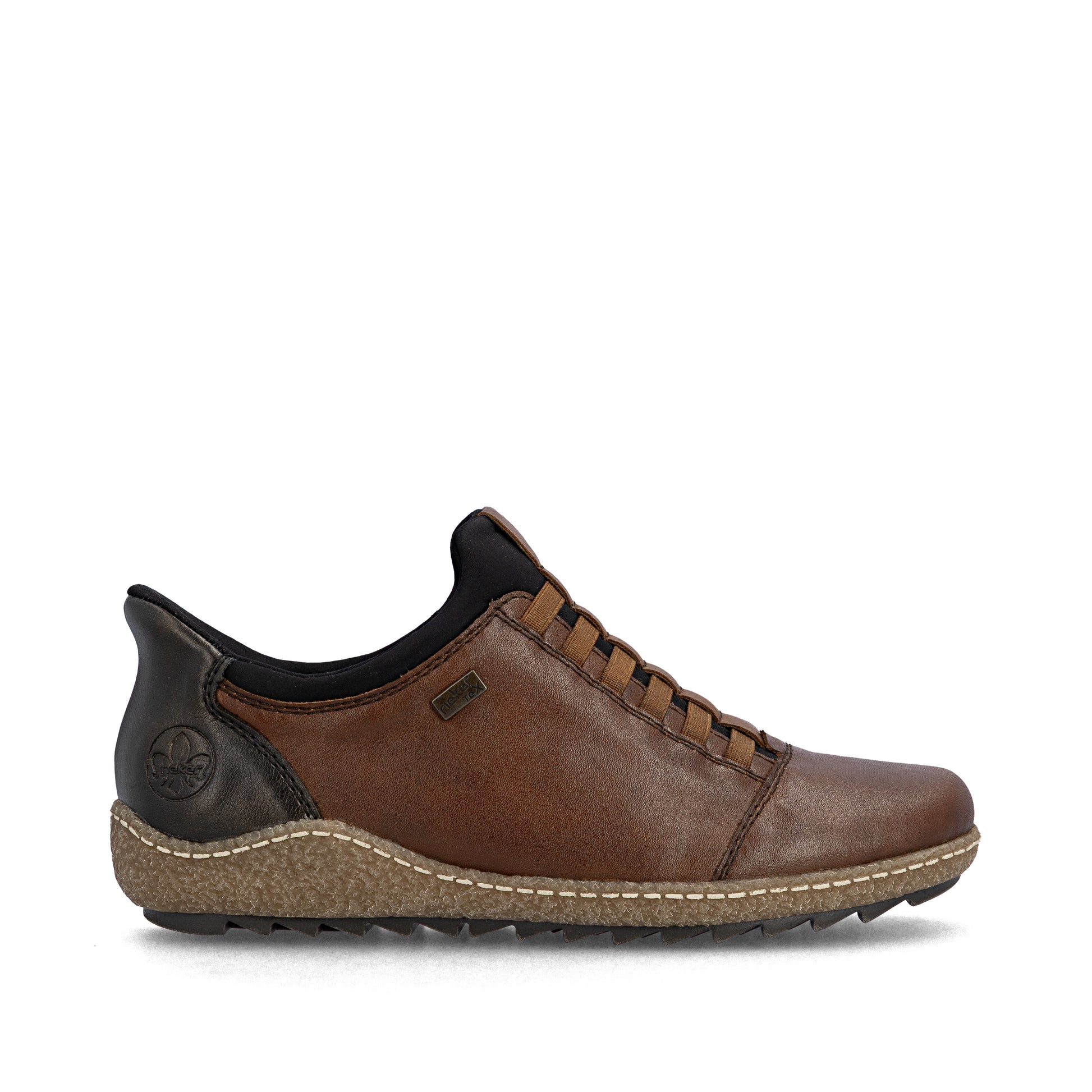 Brown Elasticated Shoes for Women | Rieker L7562-22