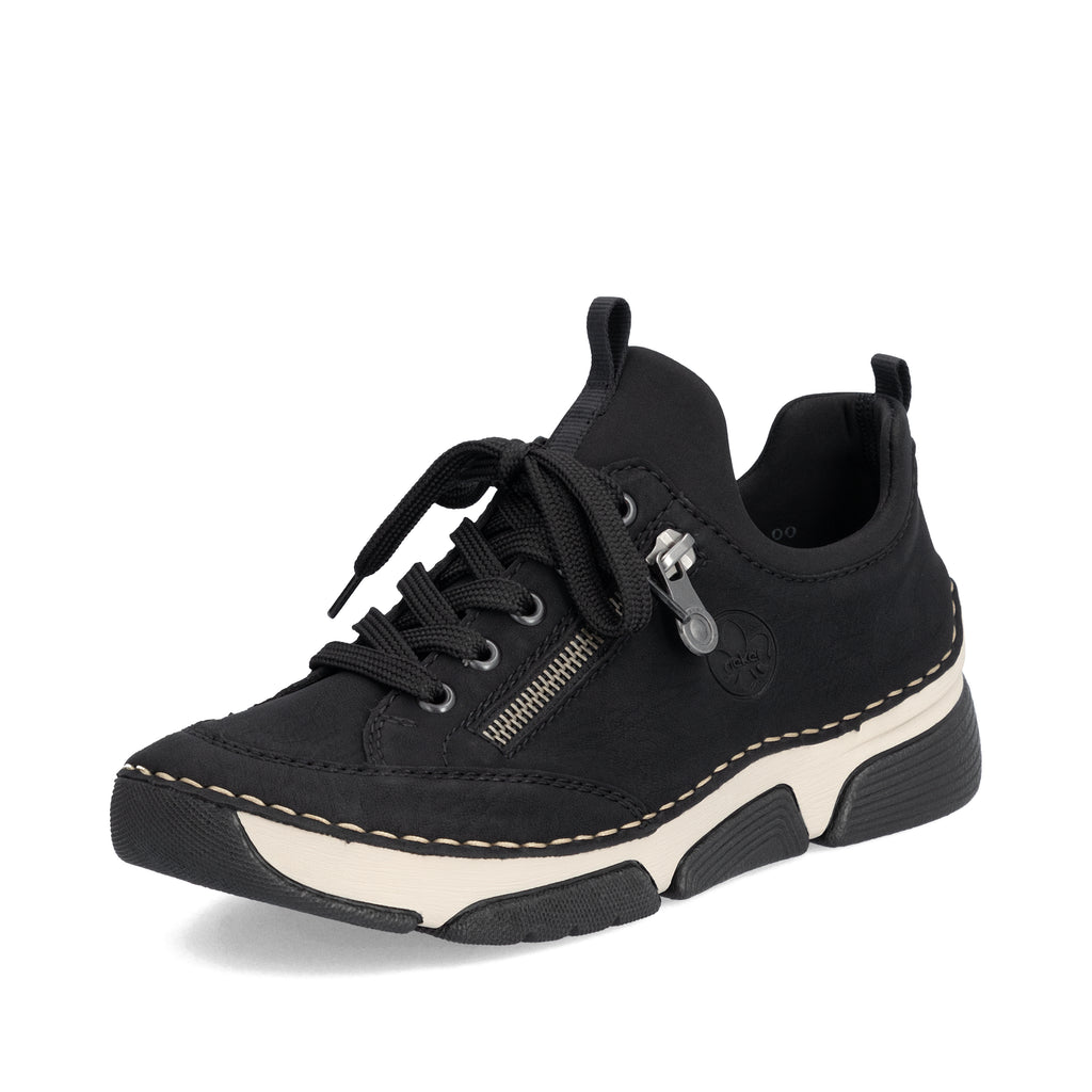 Black Elasticated Shoes for Women | Rieker 45973-00