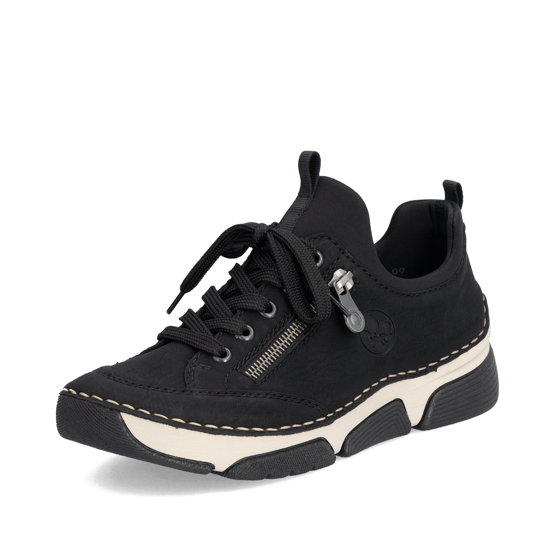 Black Elasticated Shoes for Women | Rieker 45973-00