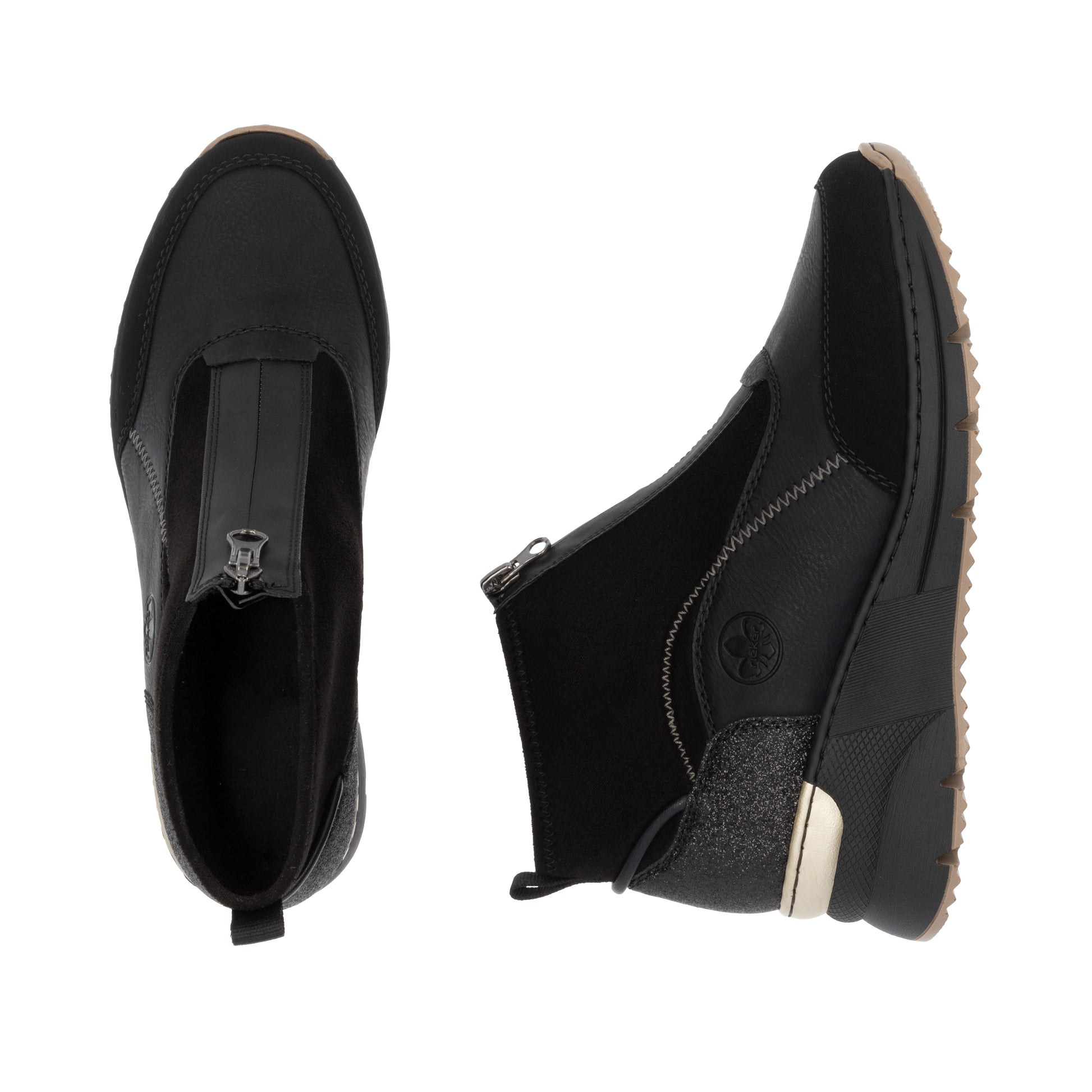 Black Zip Boots for Women | Rieker N6361-00