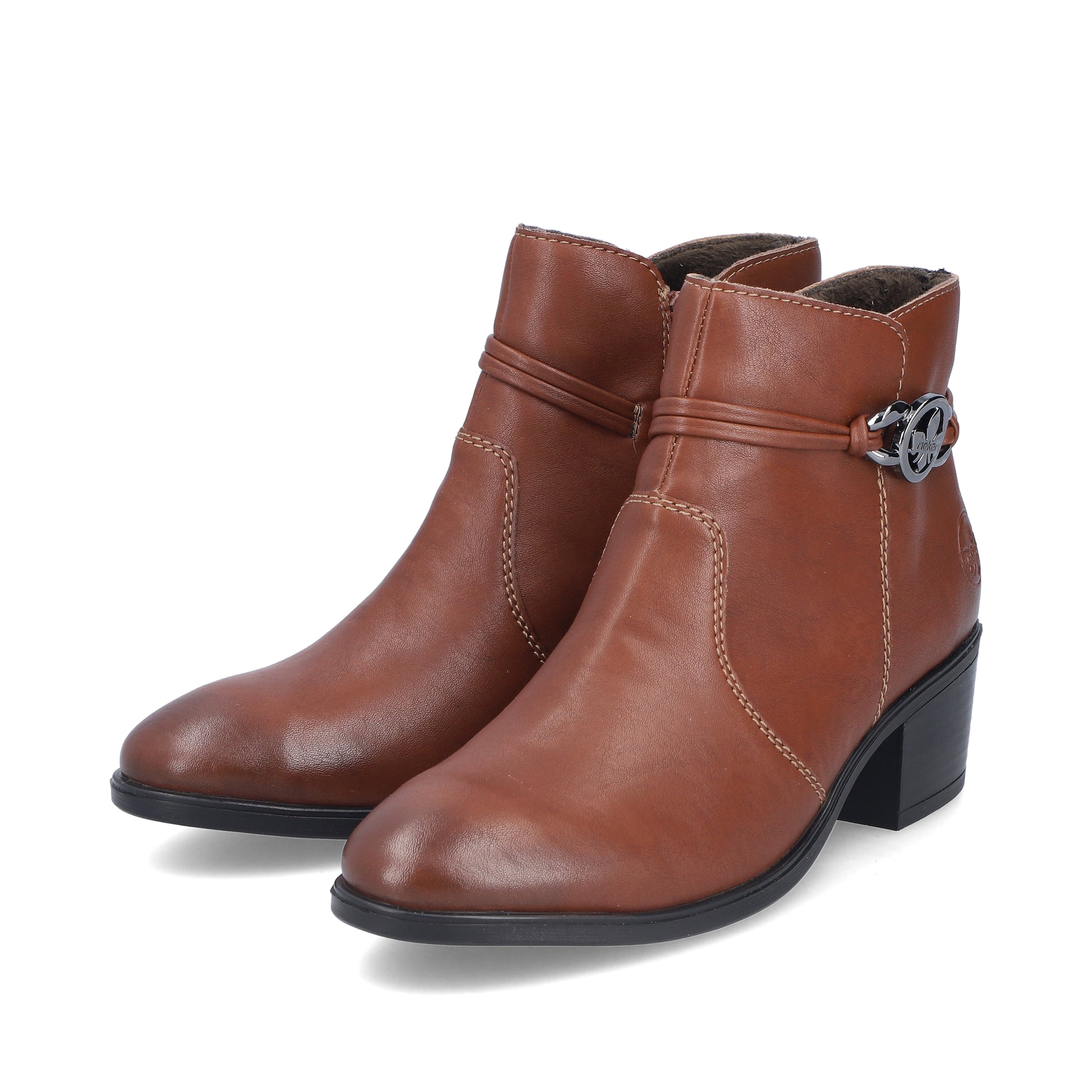 Brown Zip Boots for Women | Rieker 73970-22