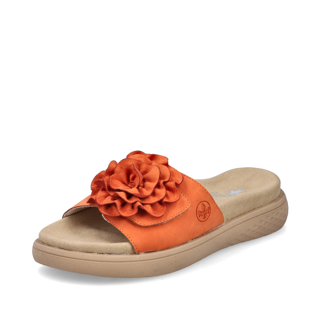 Orange Hook & Loop Sandals for Women | Rieker V1562-38