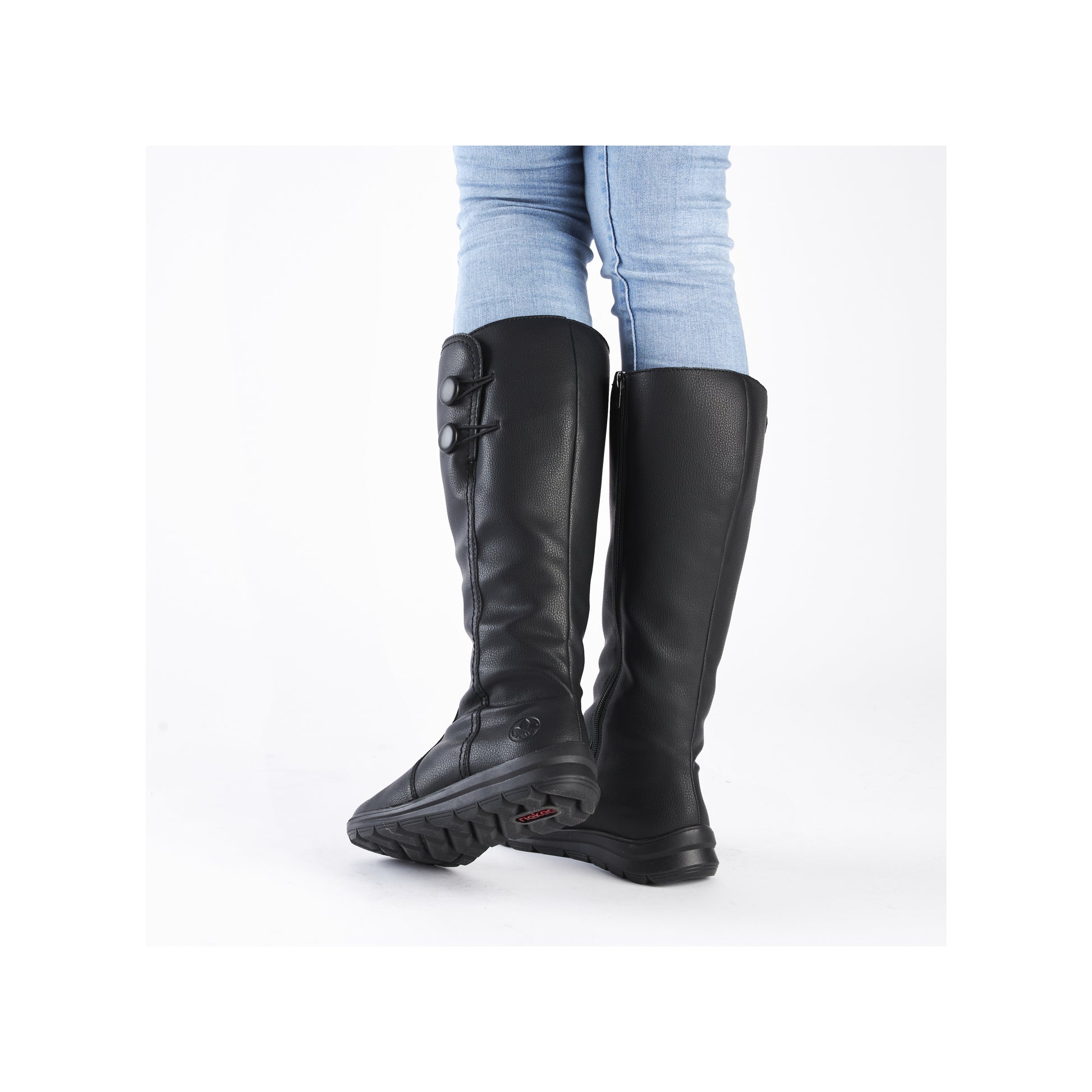 Black Zip Boots for Women | Rieker Z0090-00