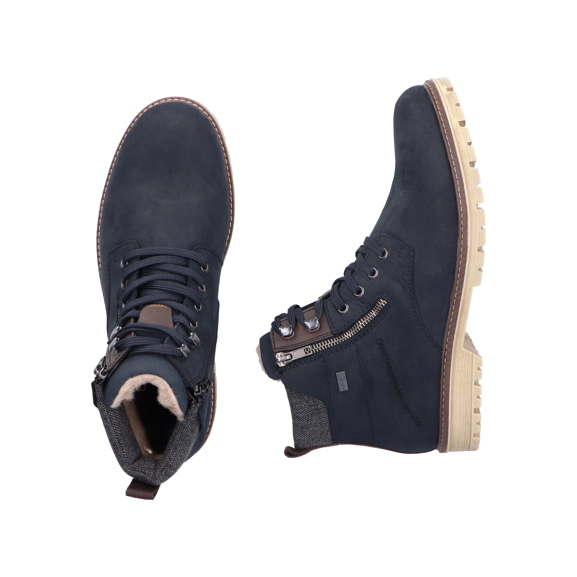 Blue Zip Boots for Men | Rieker F3610-14