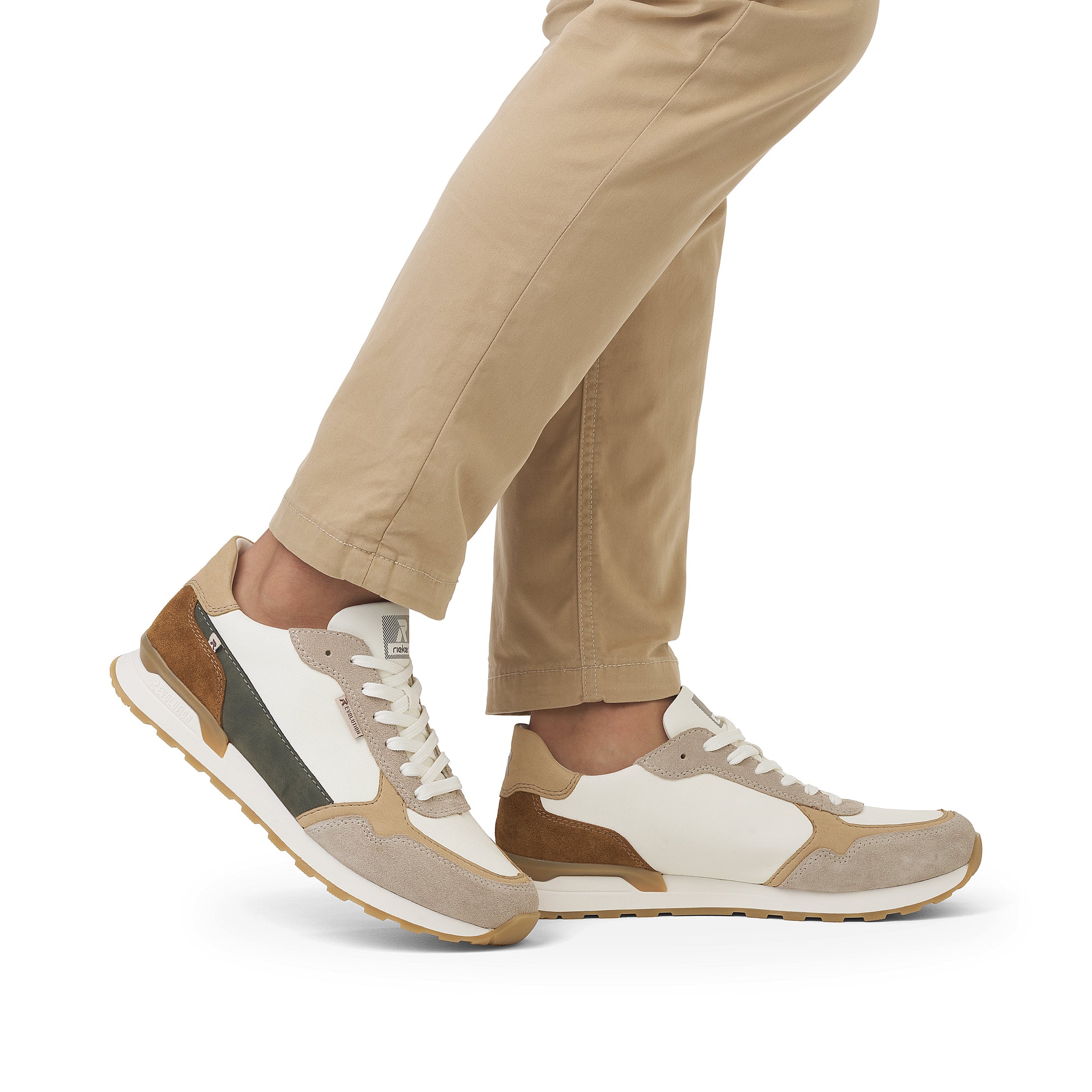 White Lace-Up Shoes for Men | Rieker Sport U0307-80