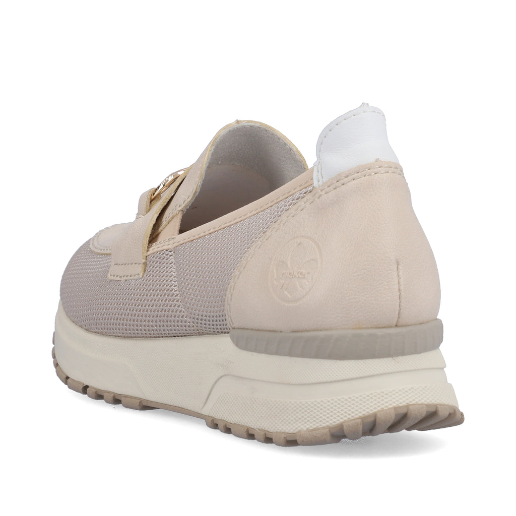 Beige Elasticated Shoes for Women | Rieker N7455-60