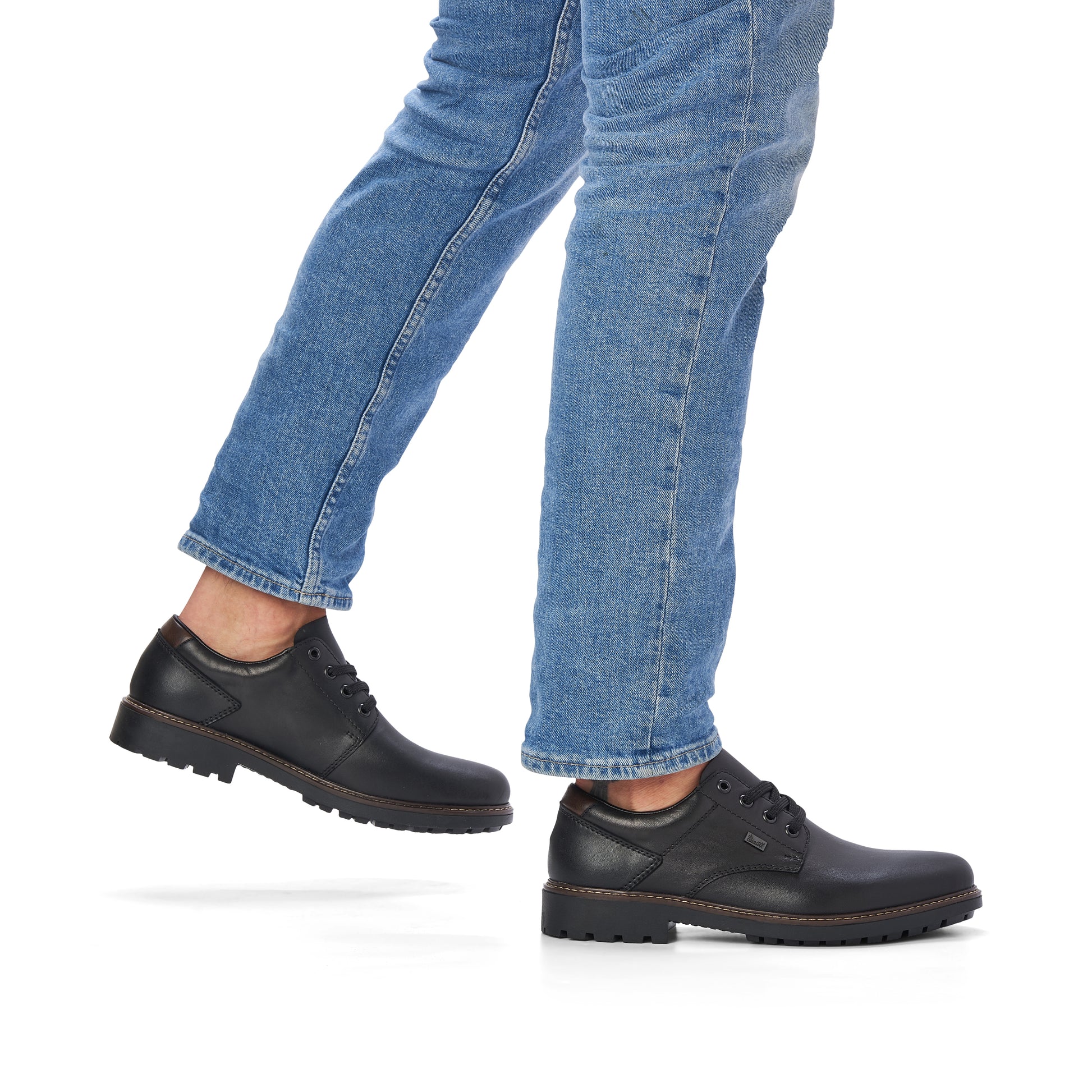 Black Elasticated Shoes for Men | Rieker F4611-00