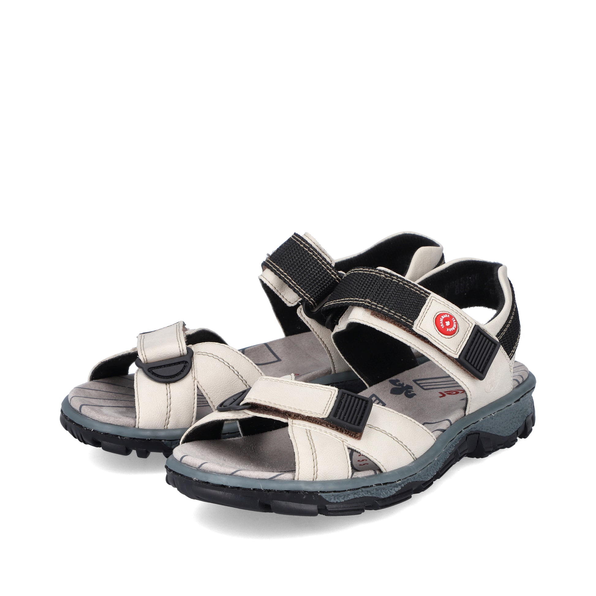 White Hook & Loop Sandals for Women | Rieker 68851-80