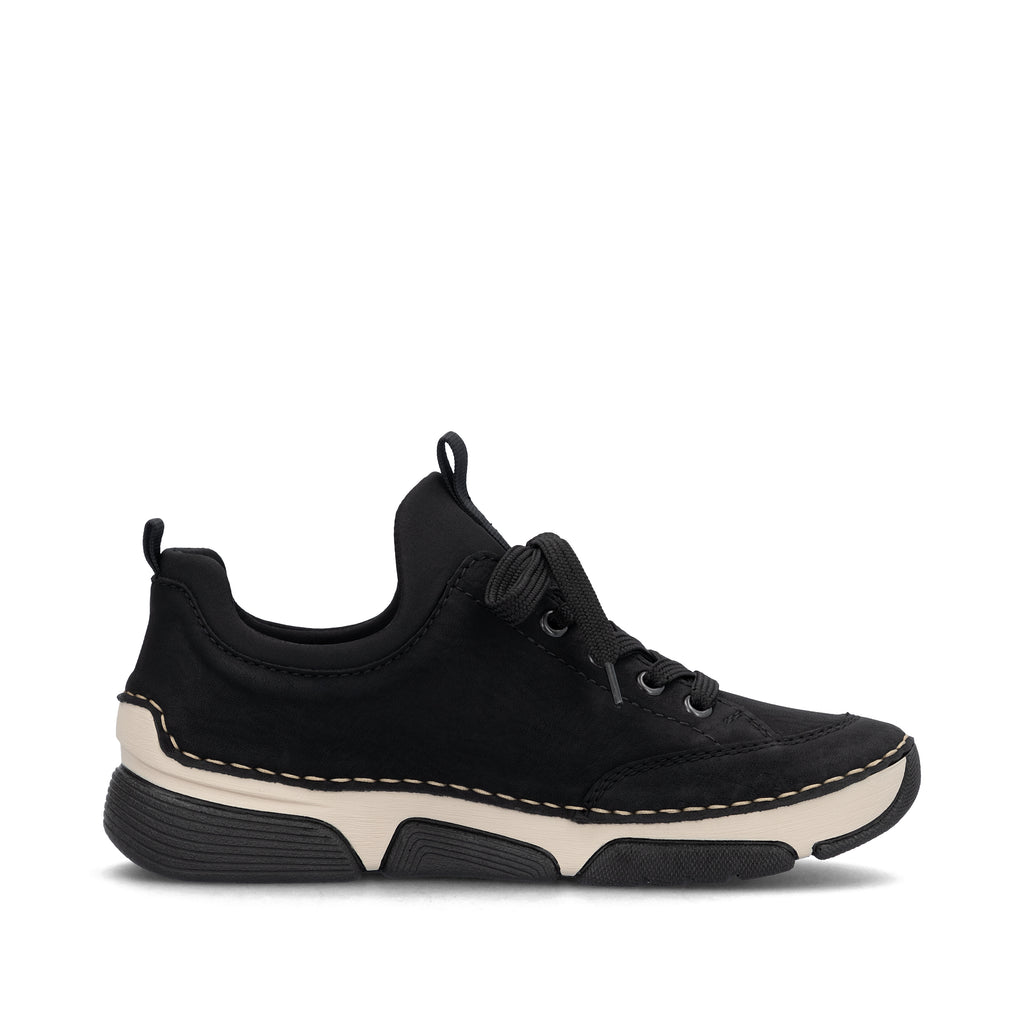 Black Elasticated Shoes for Women | Rieker 45973-00